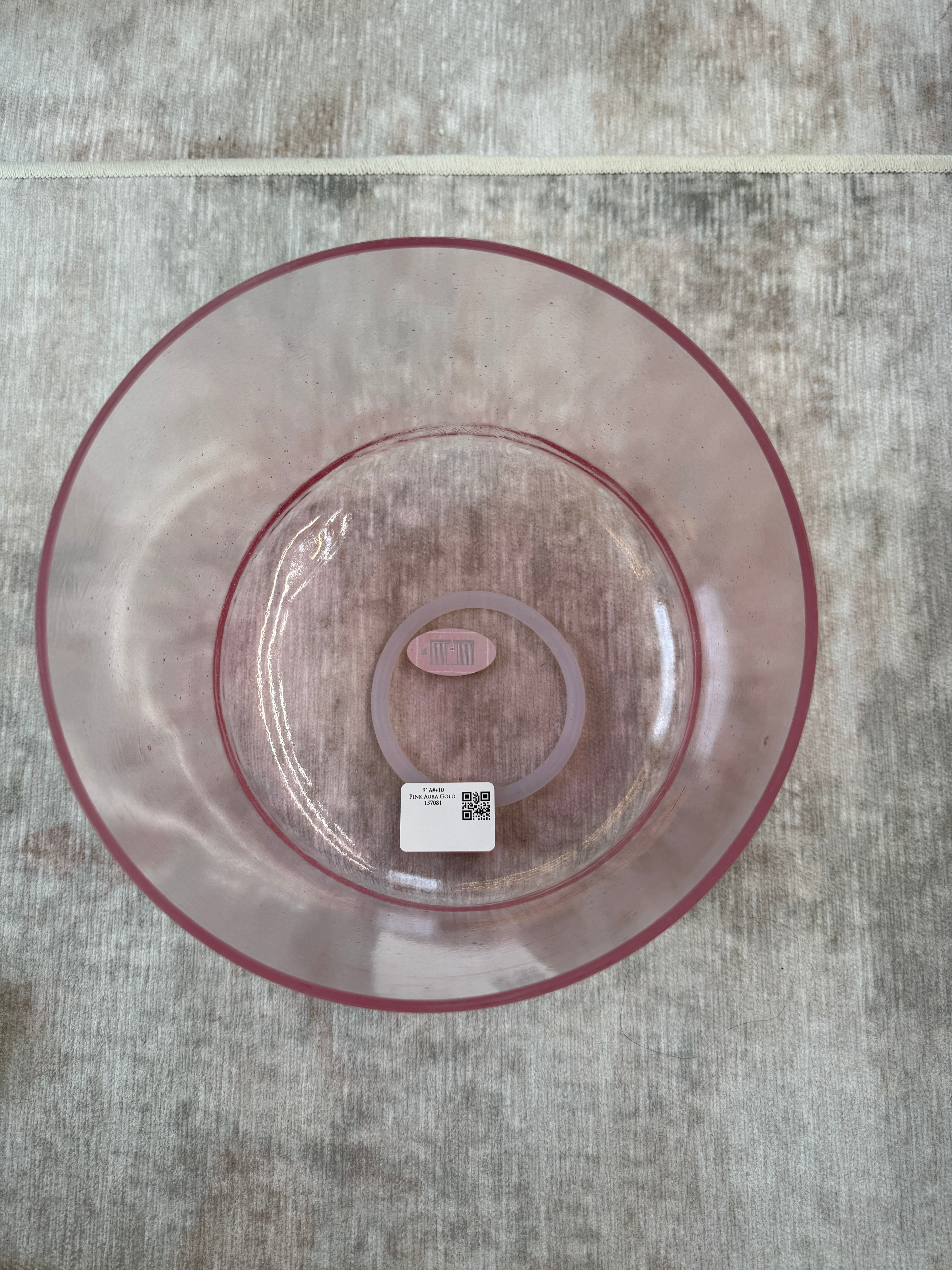 9" A#+10 Pink Aura Gold 157081 Crystal Tones® Alchemy Singing Bowl