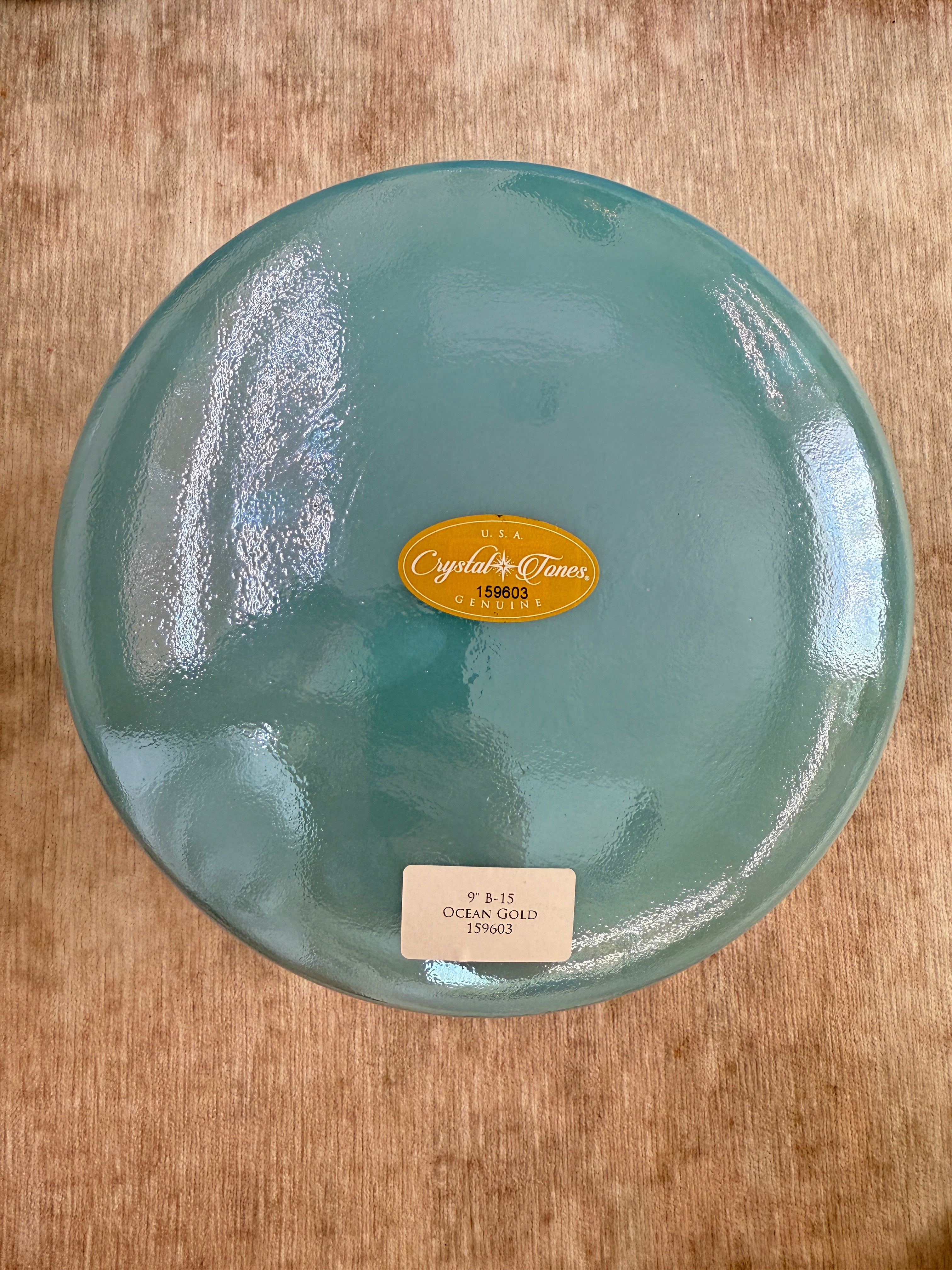 9" B-15 Ocean Gold 159603 Crystal Tones® Alchemy Crystal Bowl