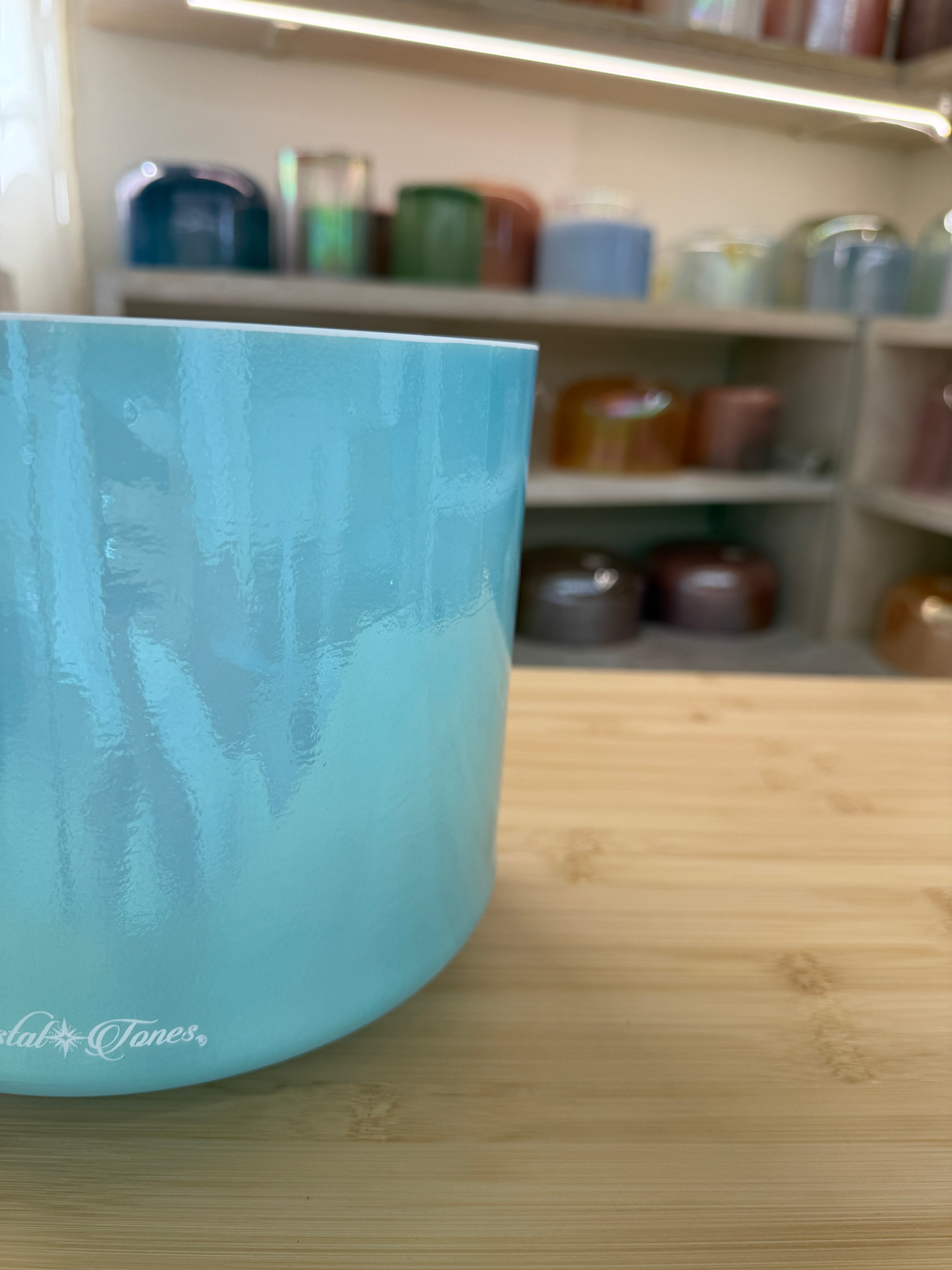 9" B-15 Ocean Gold 159603 Crystal Tones® Alchemy Crystal Bowl