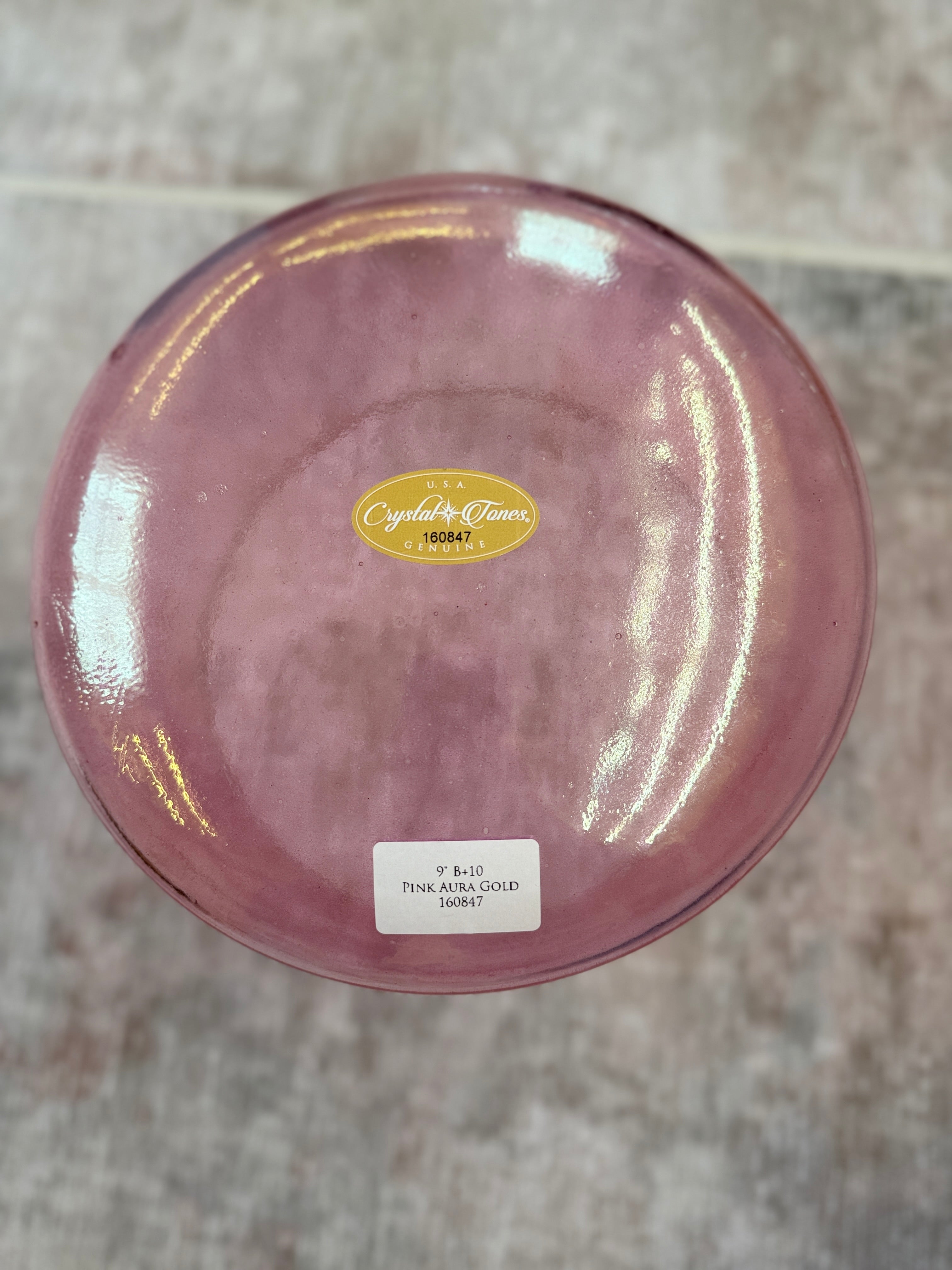 9" B+10 Pink Aura Gold 160847 Crystal Tones® Alchemy Singing Bowl