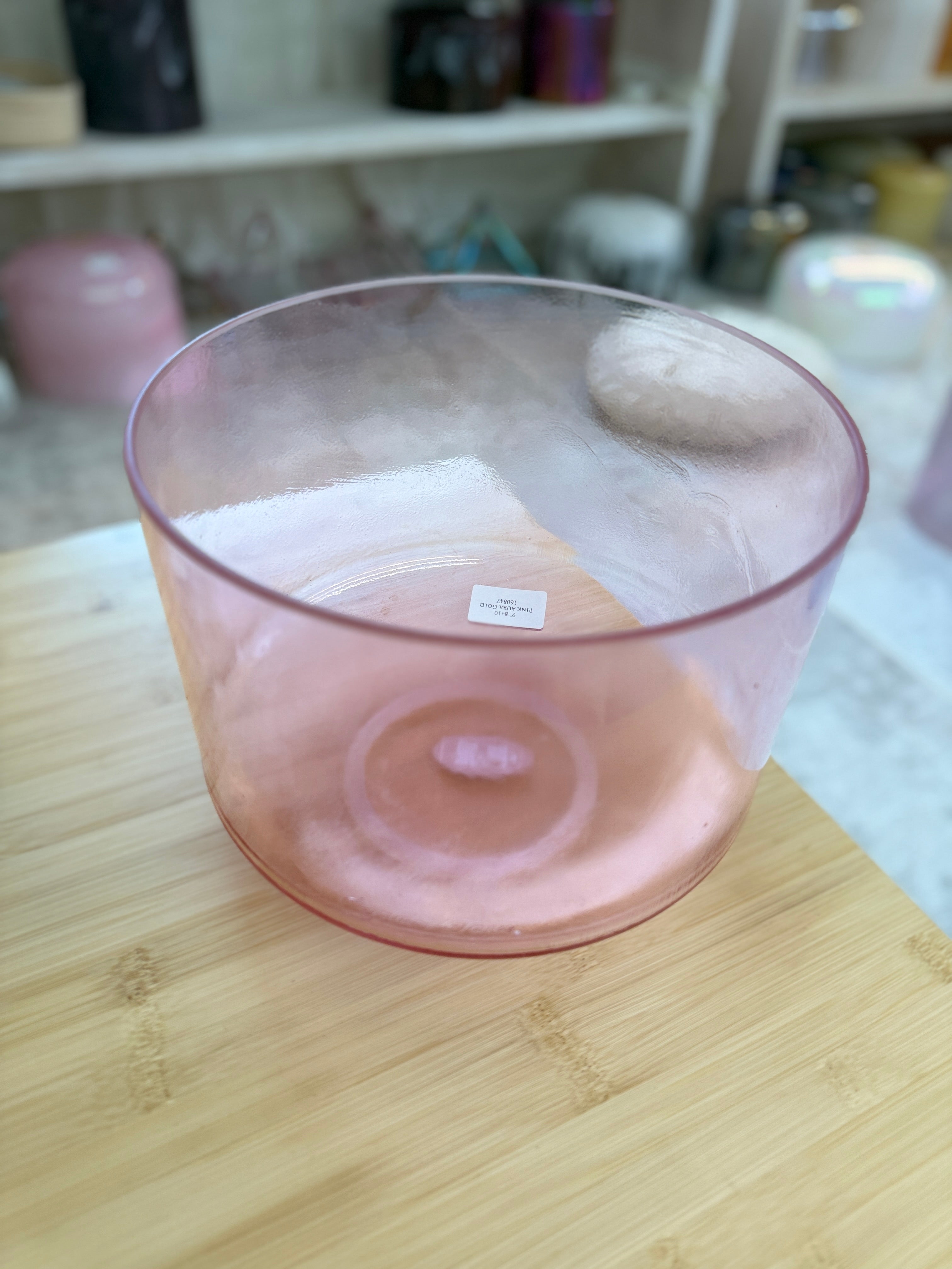 9" B+10 Pink Aura Gold 160847 Crystal Tones® Alchemy Singing Bowl