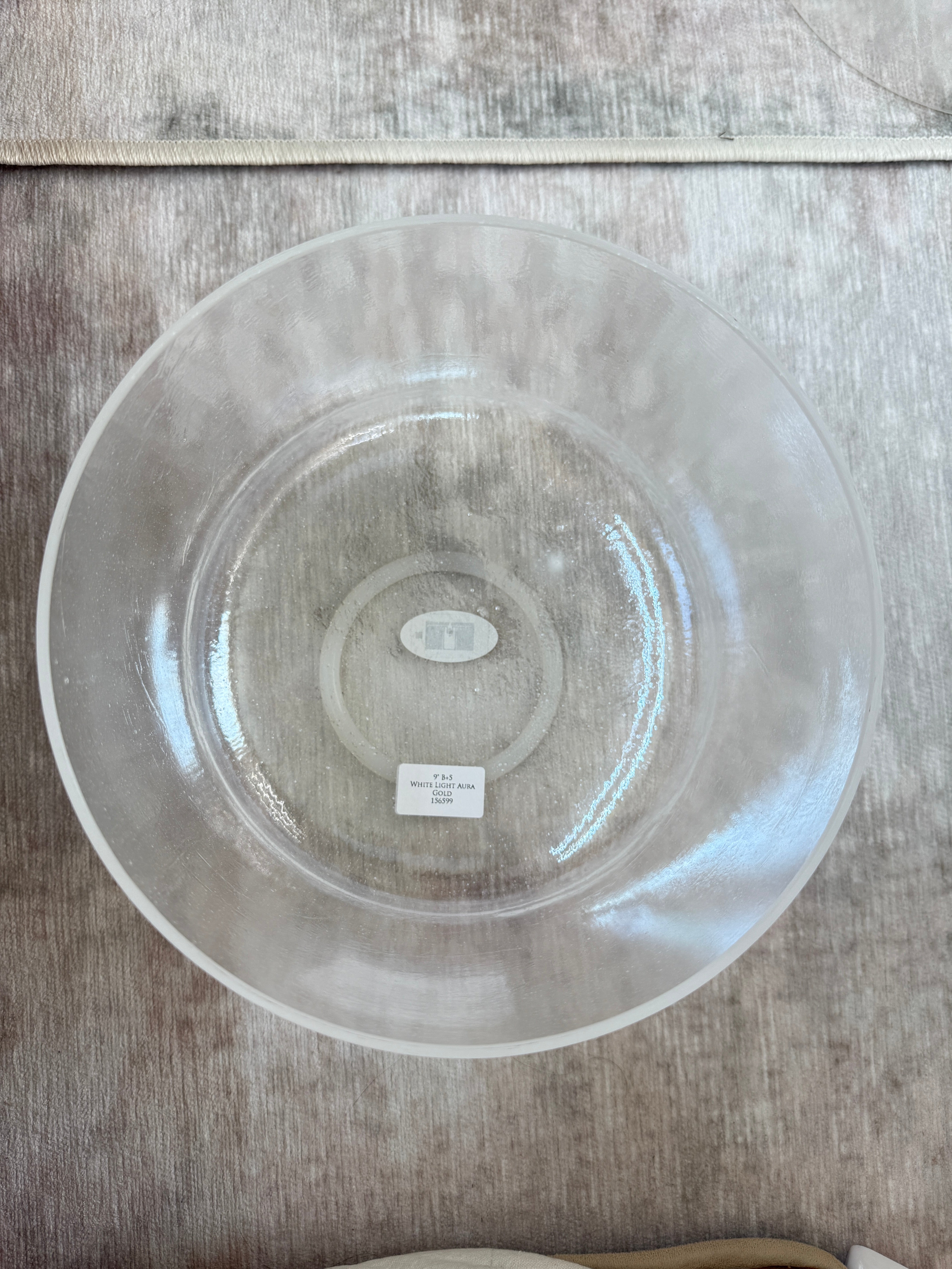 9" B+5 White Light Aura Gold 156599 Crystal Tones® Alchemy Singing Bowl