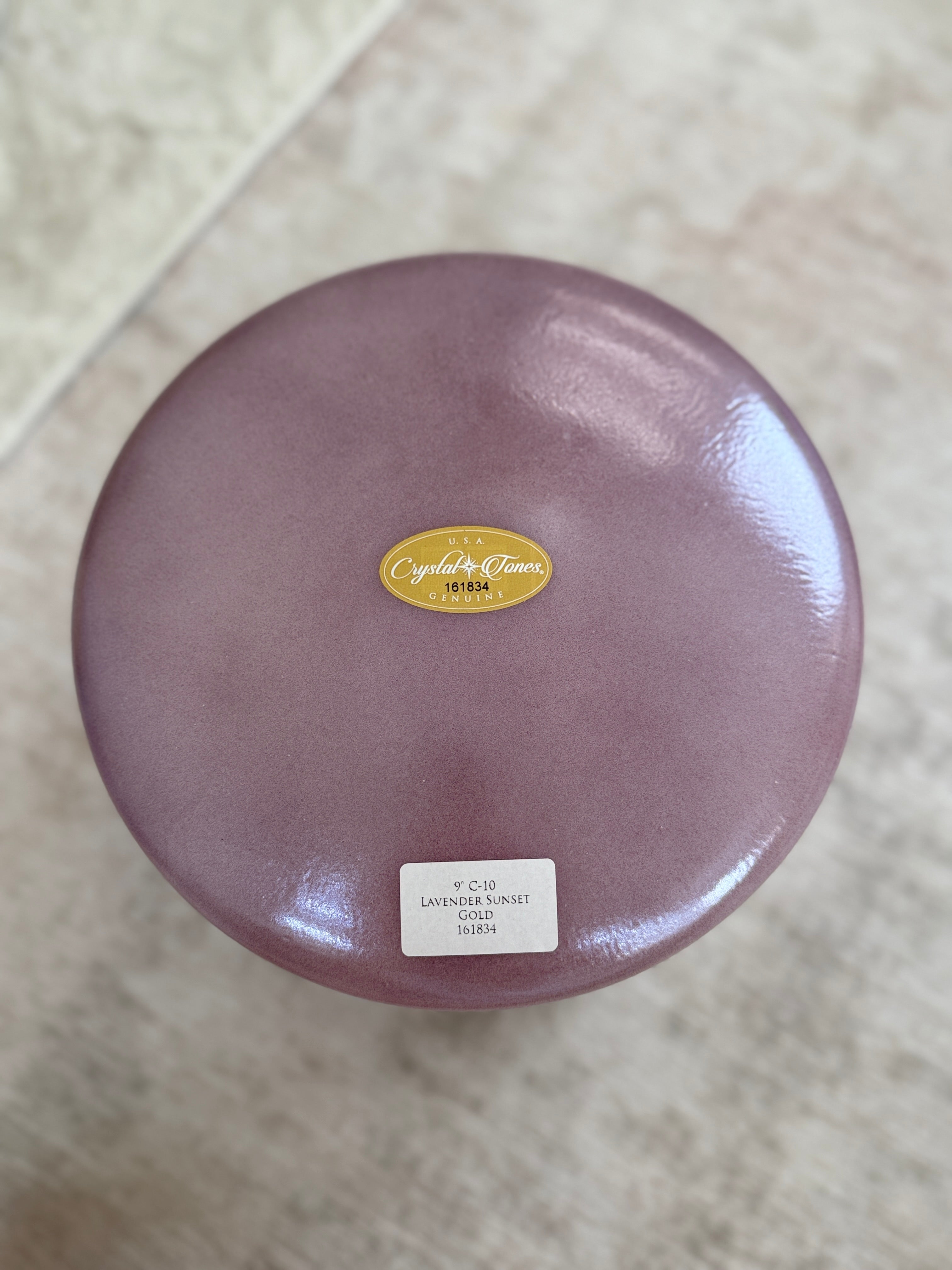 9" C-10 Lavender Sunset Gold 161834 Crystal Tones® Alchemy Singing Bowl