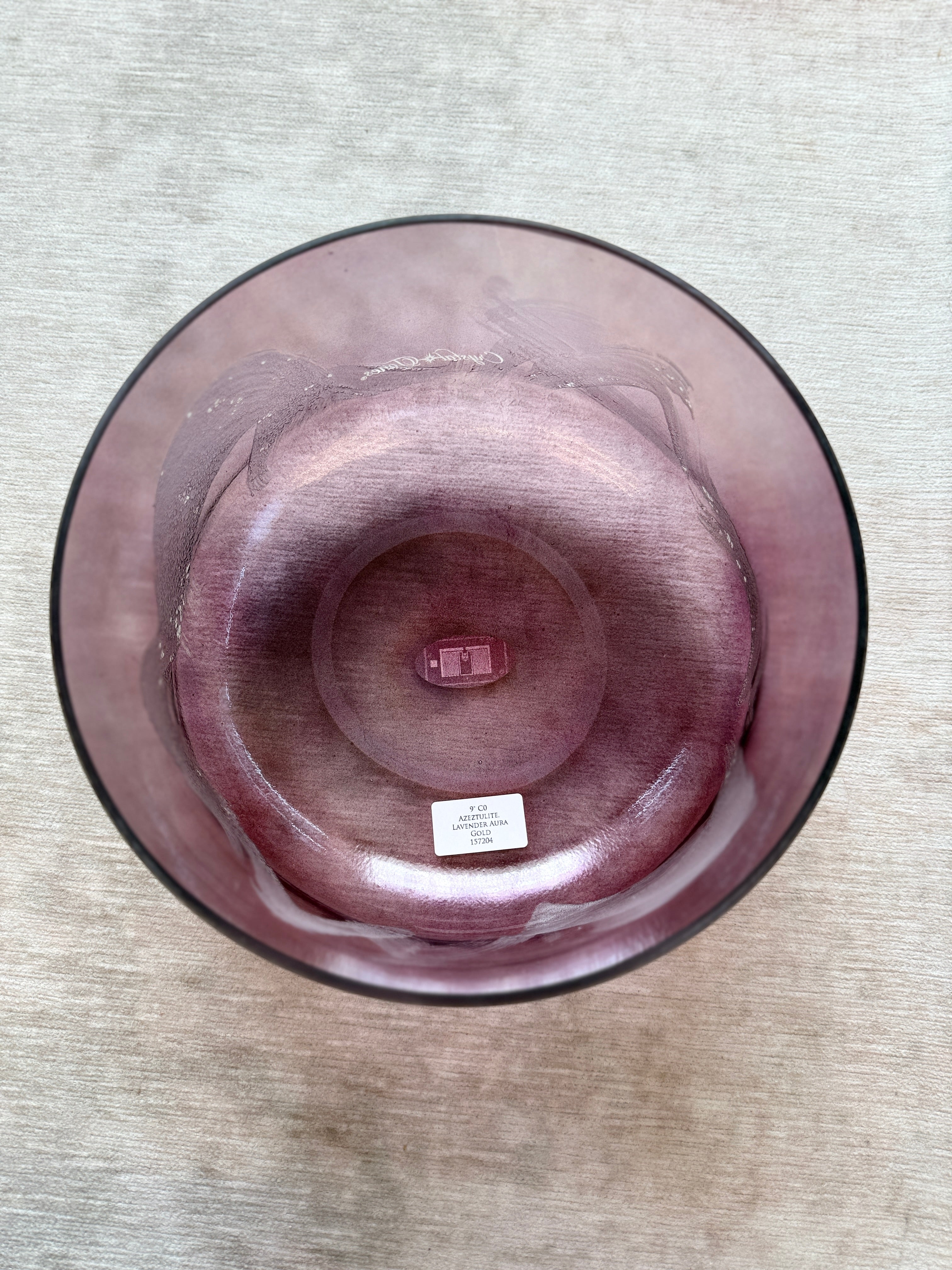 9" C0 Azeztulite, Lavender Aura Gold 157204 Crystal Tones® Alchemy Singing Bowl