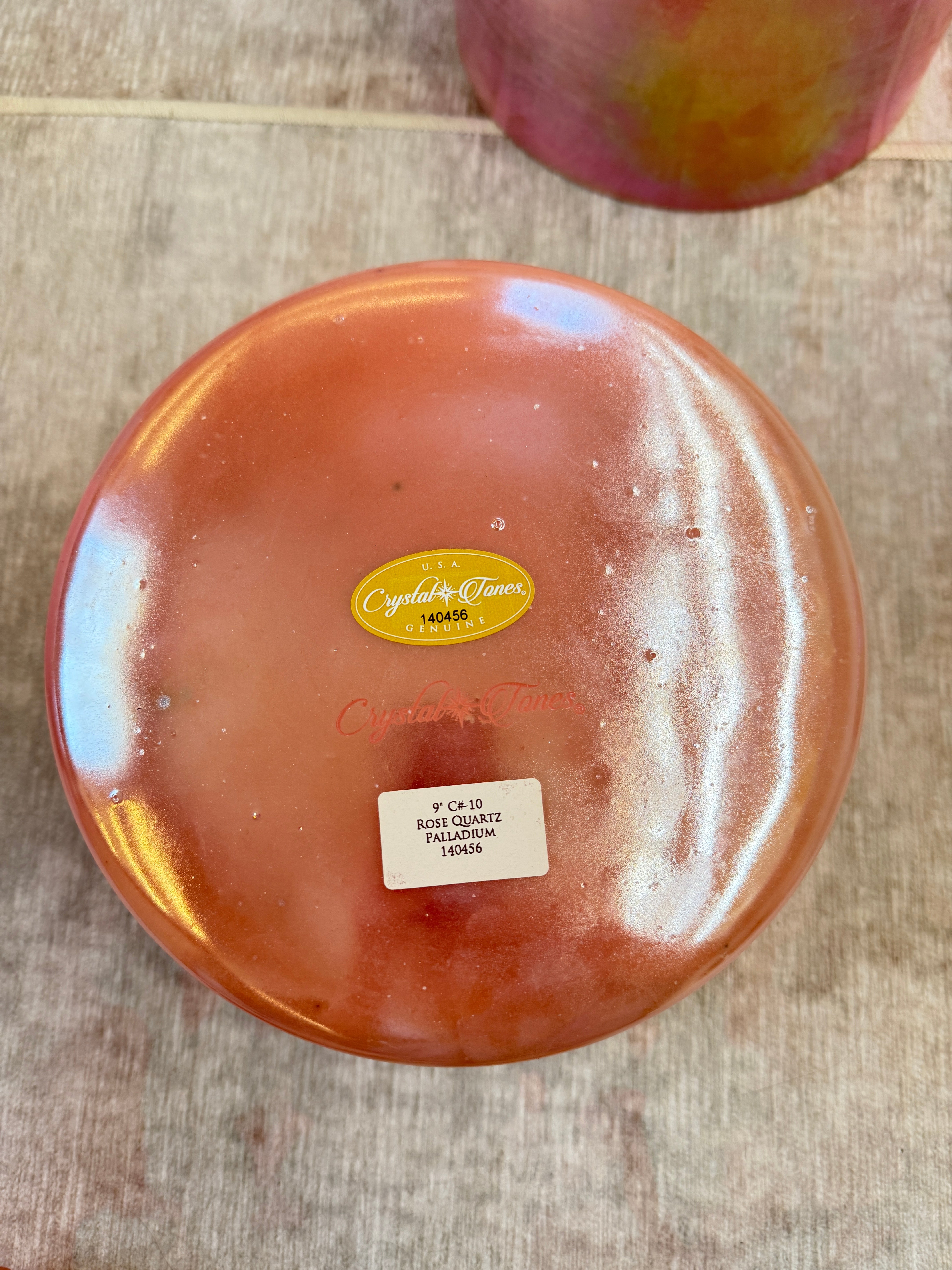9" C#-10 Rose Quartz, Palladium 140456 Crystal Tones® Alchemy Singing Bowl