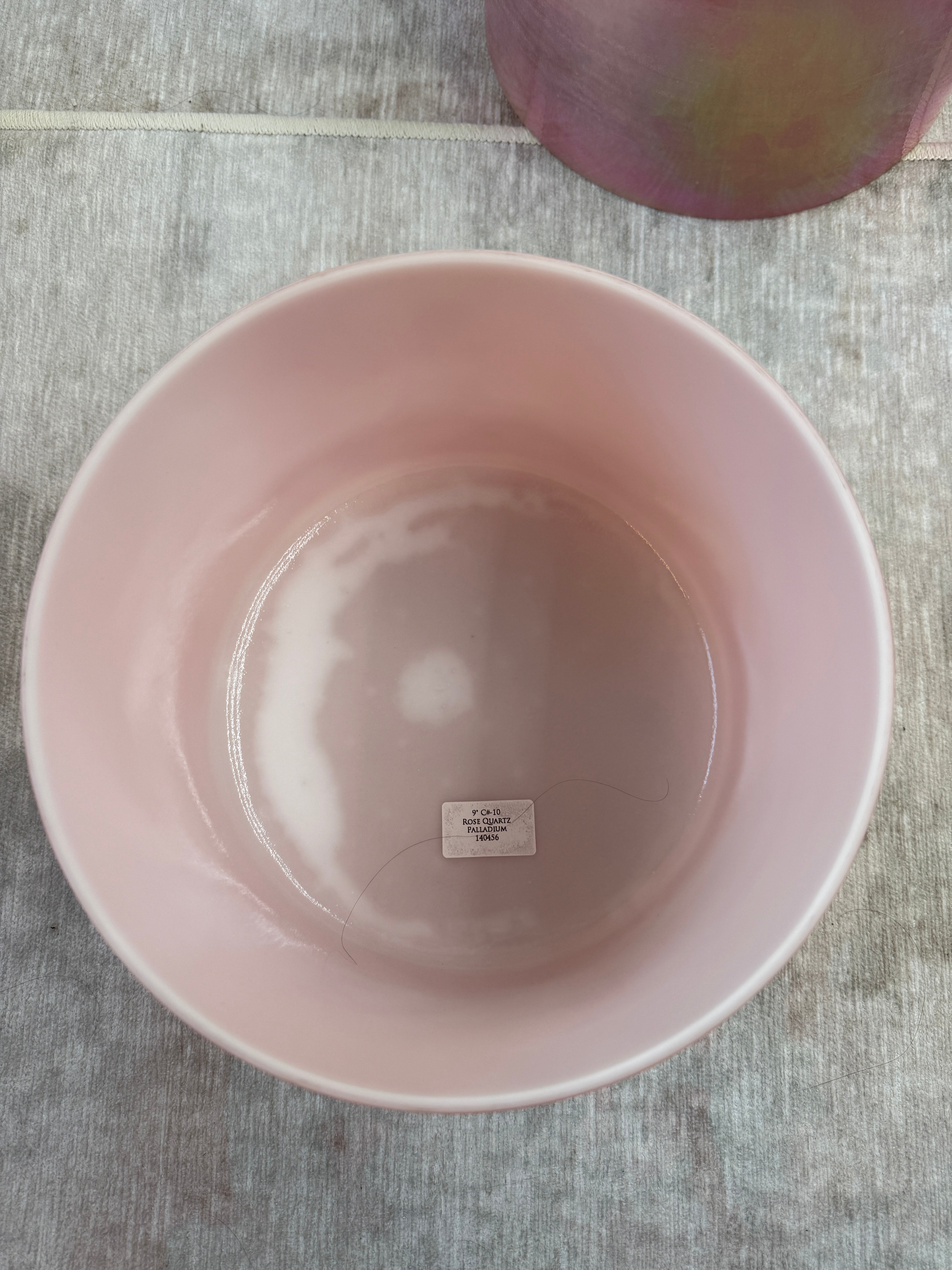 9" C#-10 Rose Quartz, Palladium 140456 Crystal Tones® Alchemy Singing Bowl