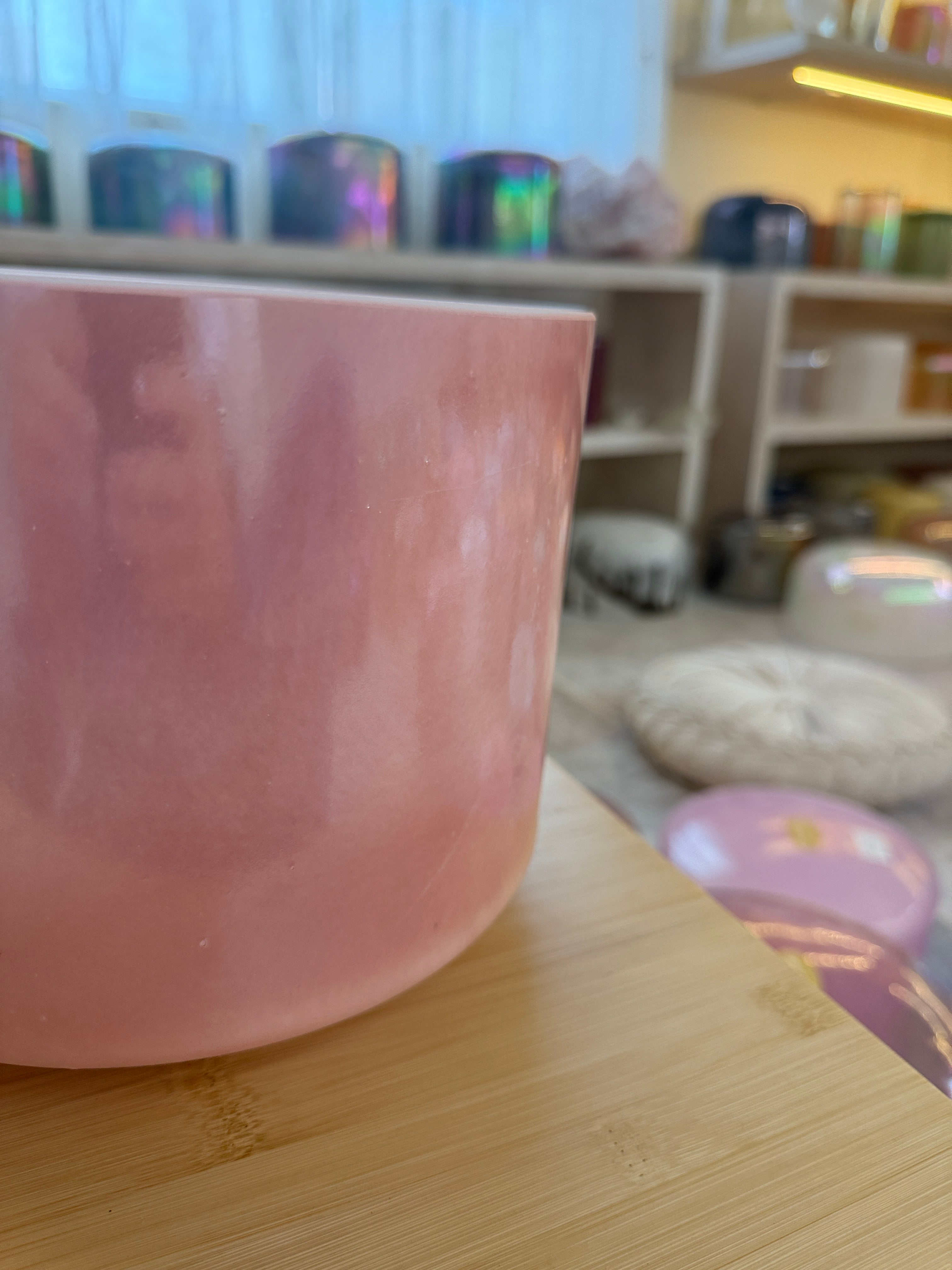9" C#-10 Rose Quartz, Palladium 140456 Crystal Tones® Alchemy Singing Bowl
