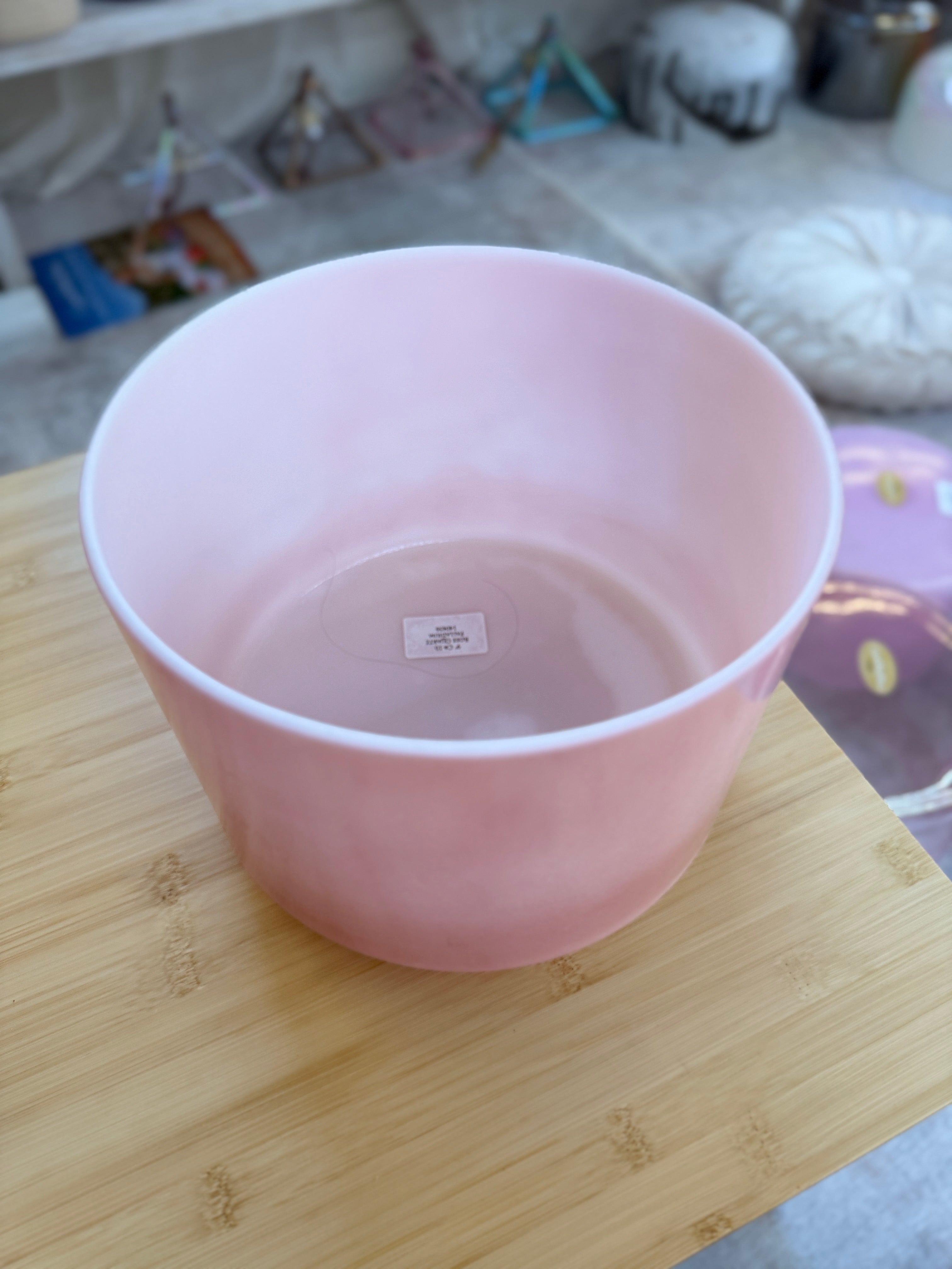 9" C#-10 Rose Quartz, Palladium 140456 Crystal Tones® Alchemy Singing Bowl