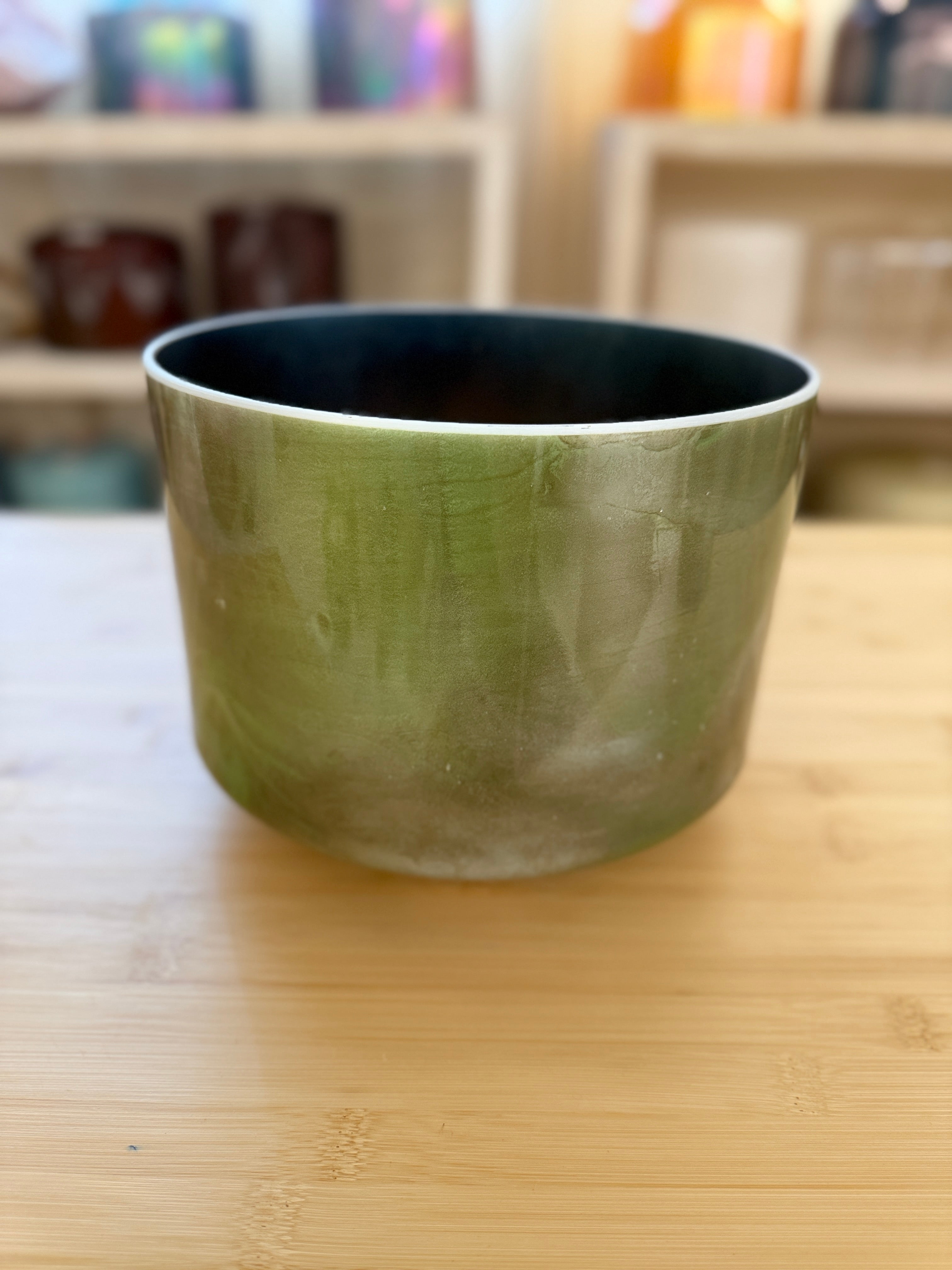 9" C#-20 Emerald, Tibetan Quartz Copper (Inside) 153411 Crystal Tones® Alchemy Singing Bowl