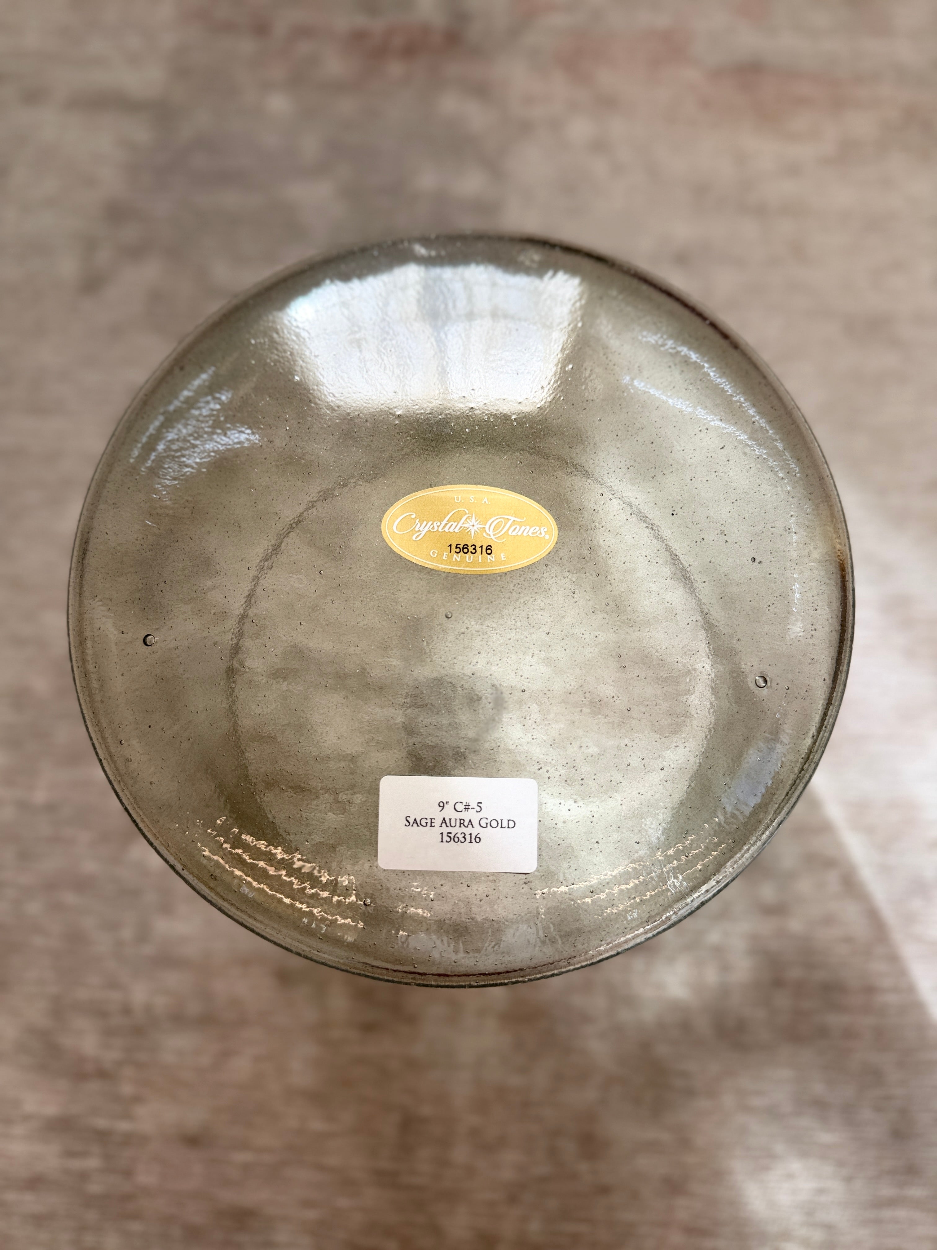9" C#-5 Sage Aura Gold 156316 Crystal Tones® Alchemy Singing Bowl