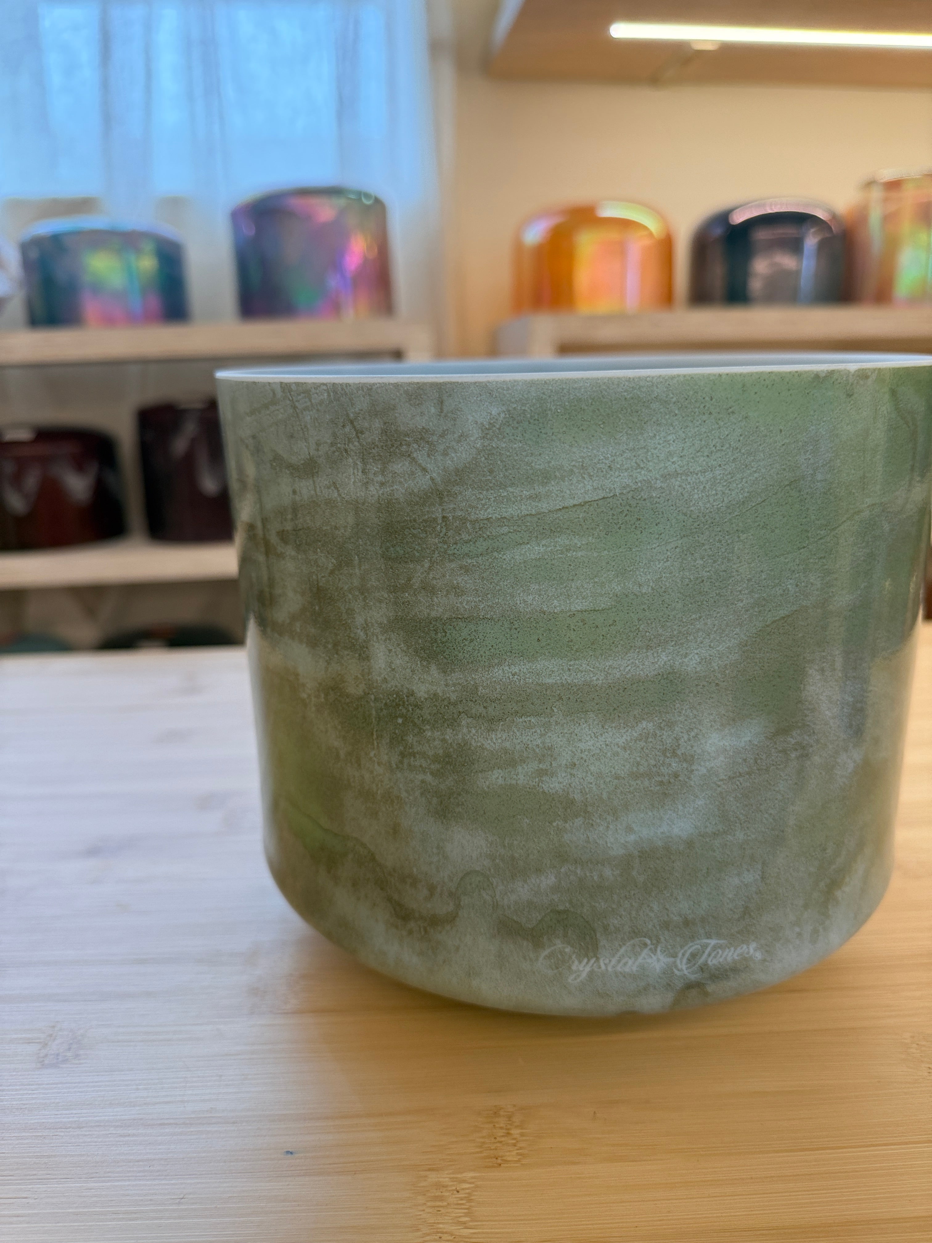 9" C#+10 Mt. Shasta Serpentine 159708 Crystal Tones® Alchemy Crystal Bowl