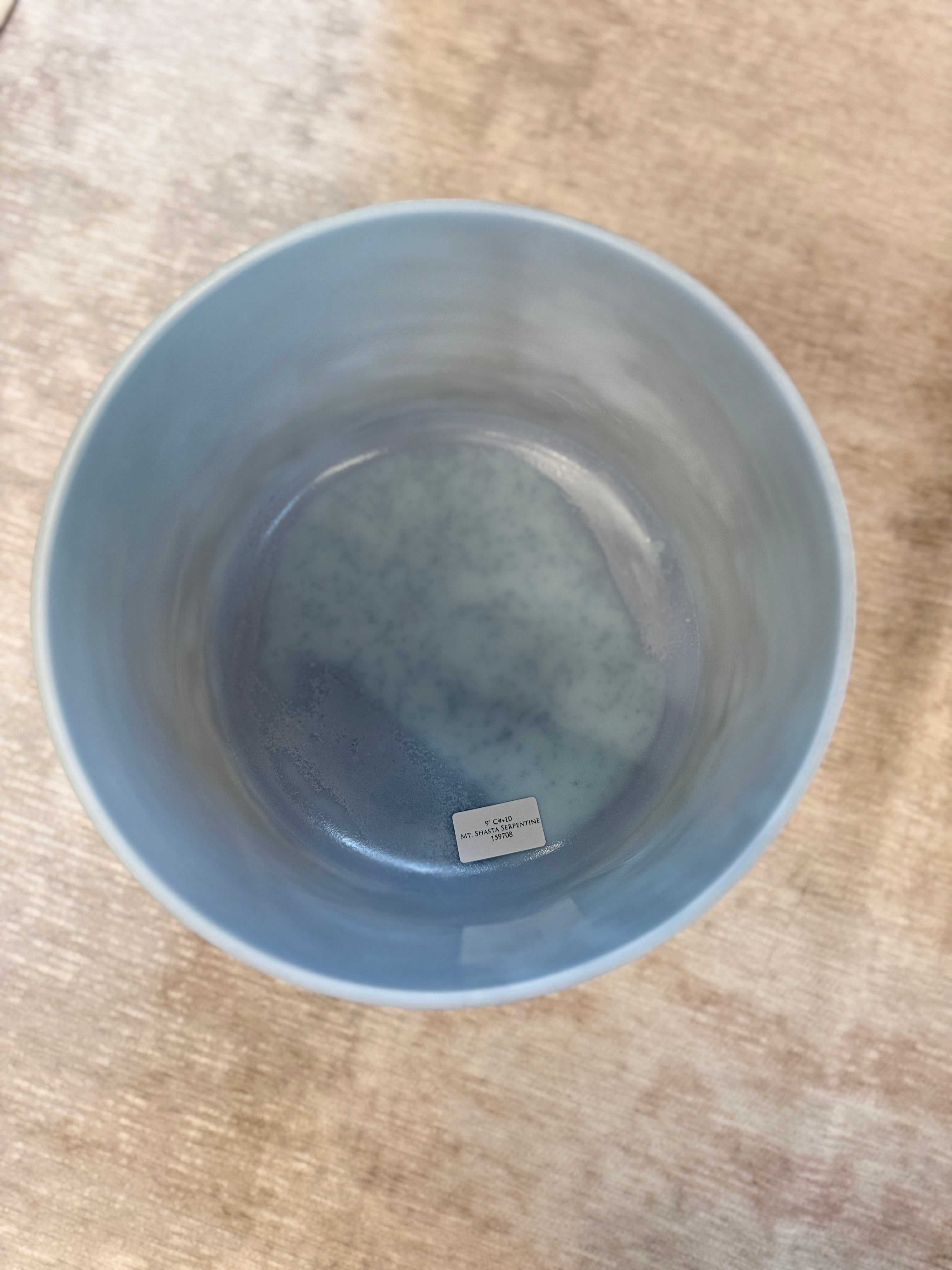 9" C#+10 Mt. Shasta Serpentine 159708 Crystal Tones® Alchemy Crystal Bowl