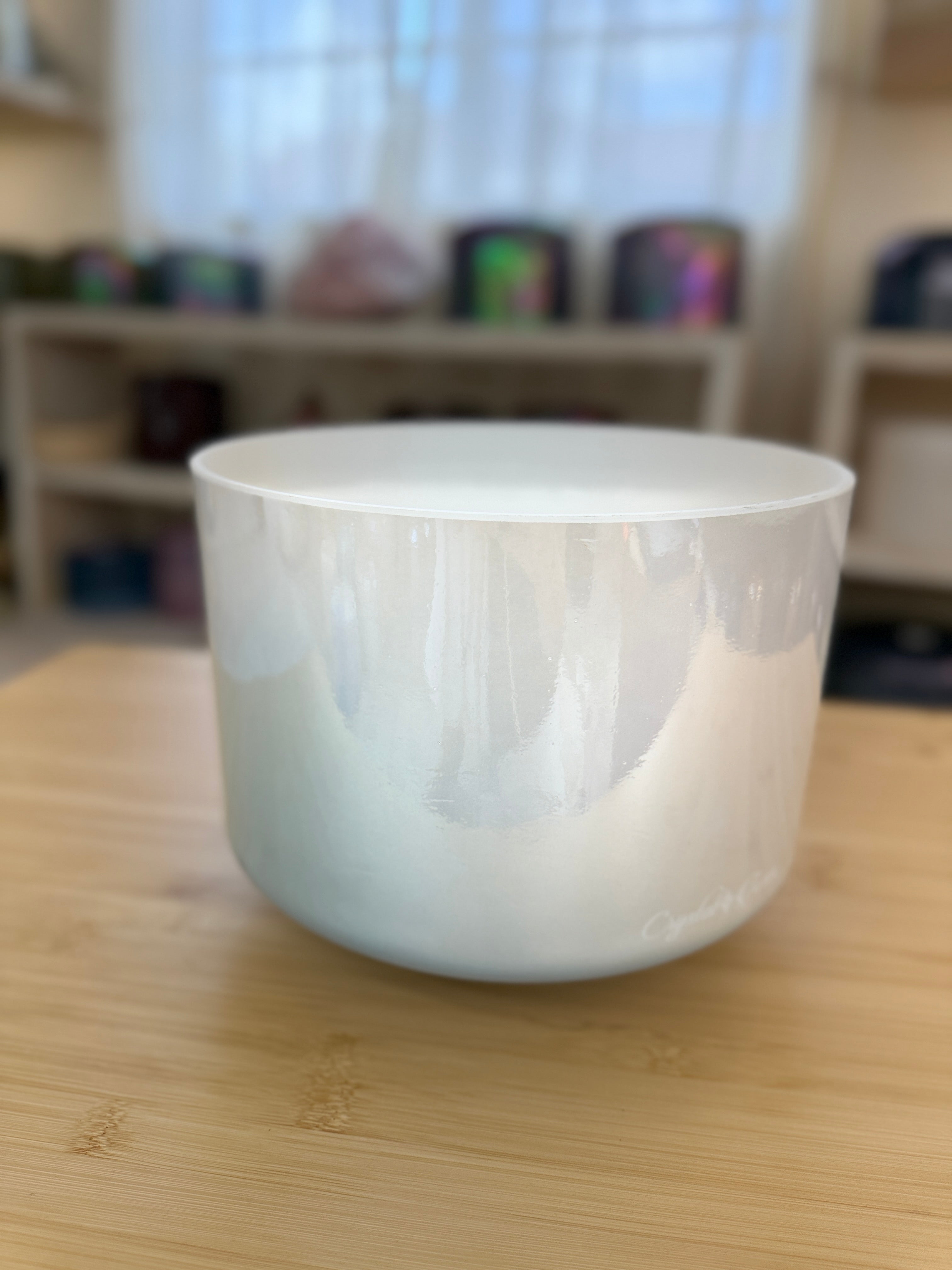 9" C+10 Palladium, Ocean Indium (Base), Frosted Inside 156857 Crystal Tones® Alchemy Singing Bowl