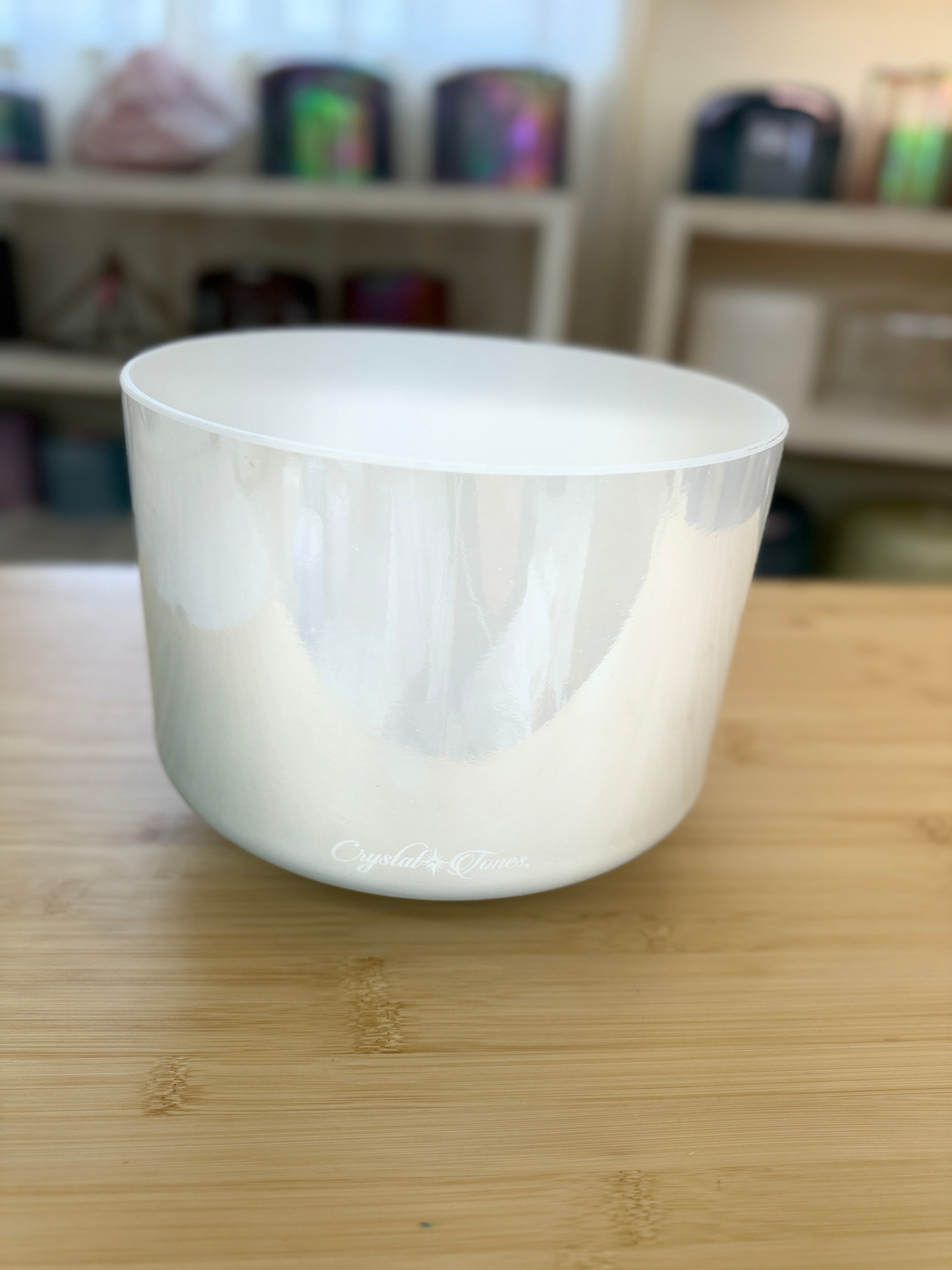 9" C+10 Palladium, Ocean Indium (Base), Frosted Inside 156857 Crystal Tones® Alchemy Singing Bowl
