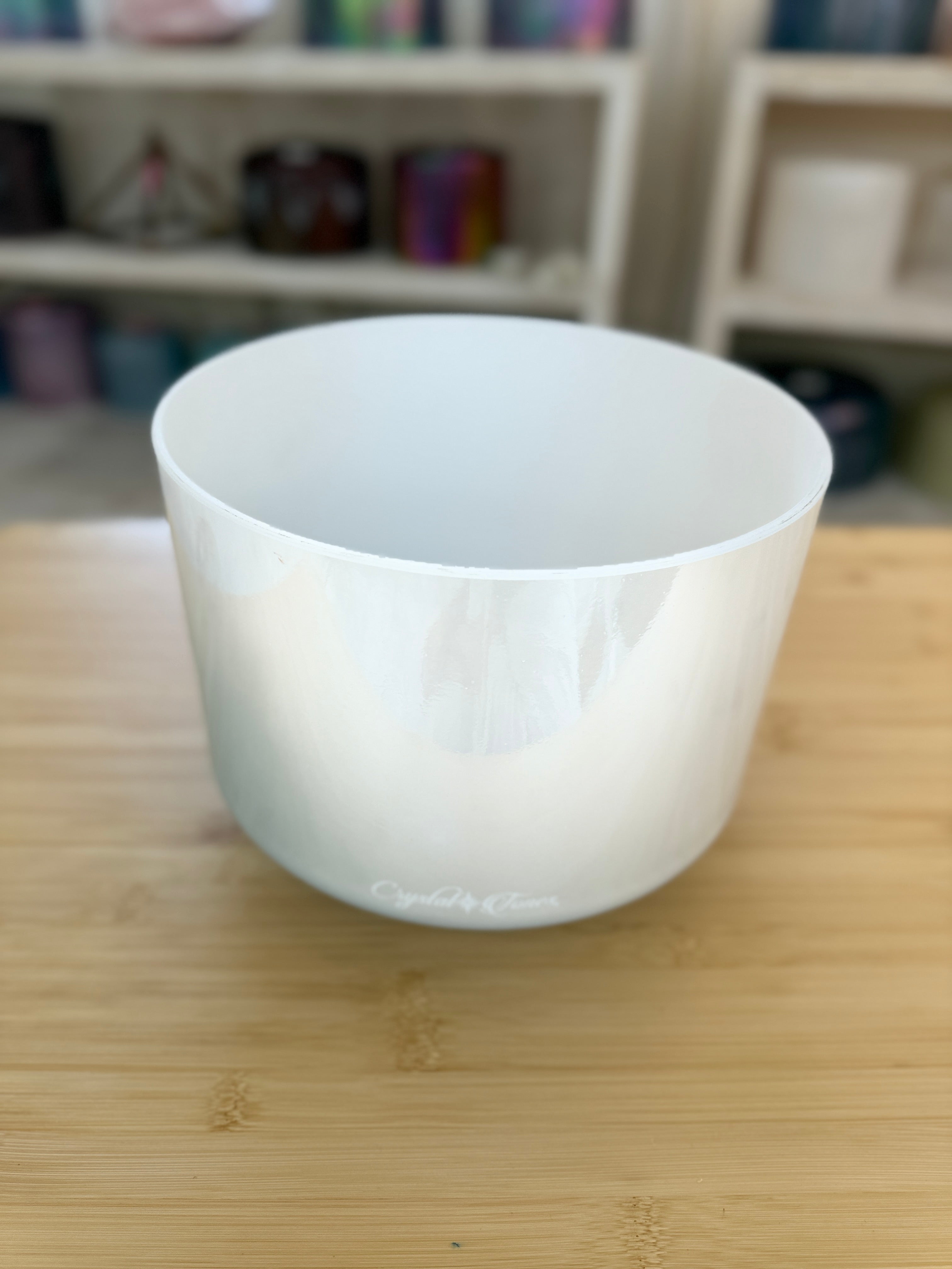 9" C+10 Palladium, Ocean Indium (Base), Frosted Inside 156857 Crystal Tones® Alchemy Singing Bowl
