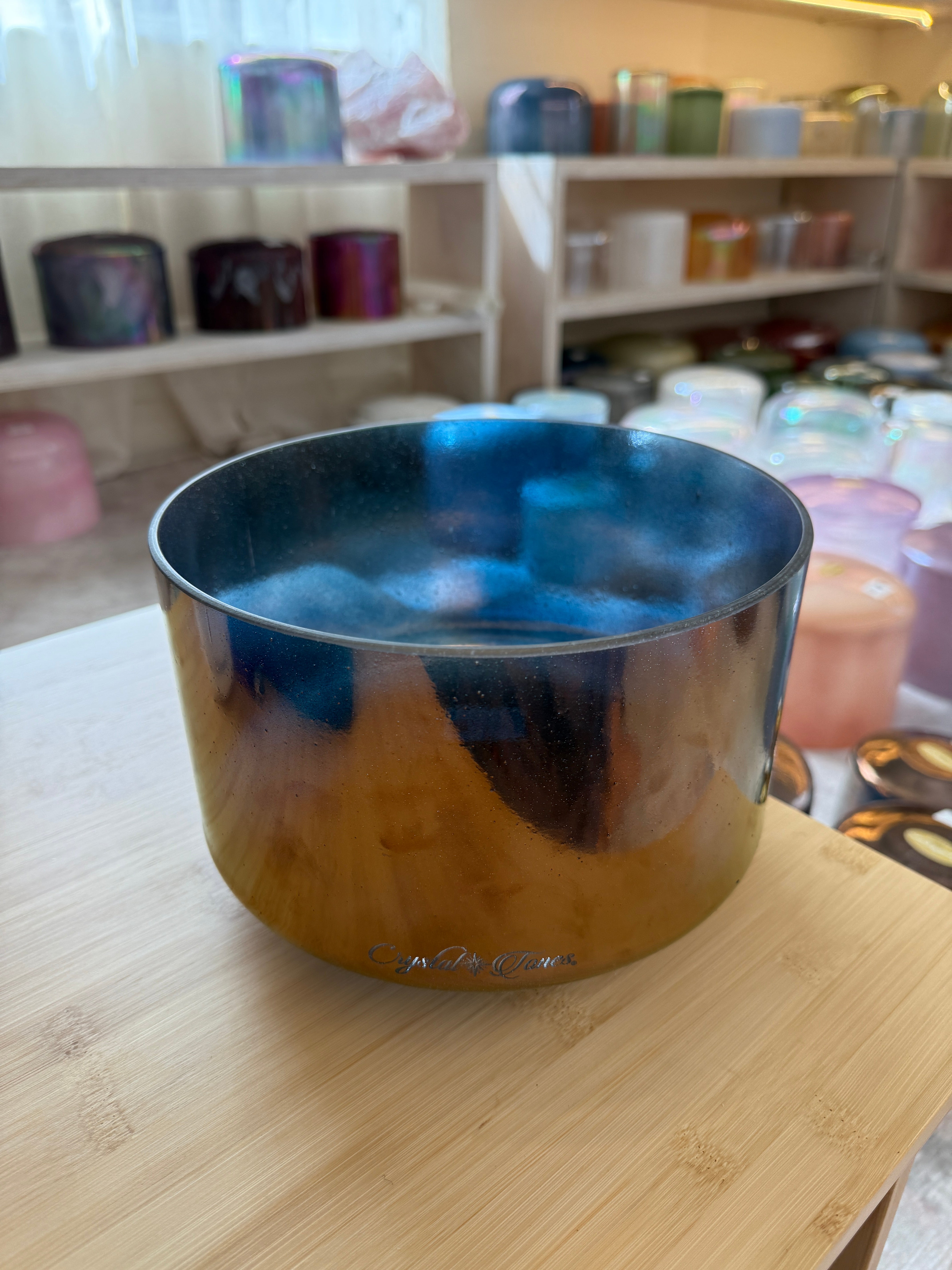 9" C#+15 Tibetan Quartz Copper 155679 Crystal Tones® Alchemy Singing Bowl