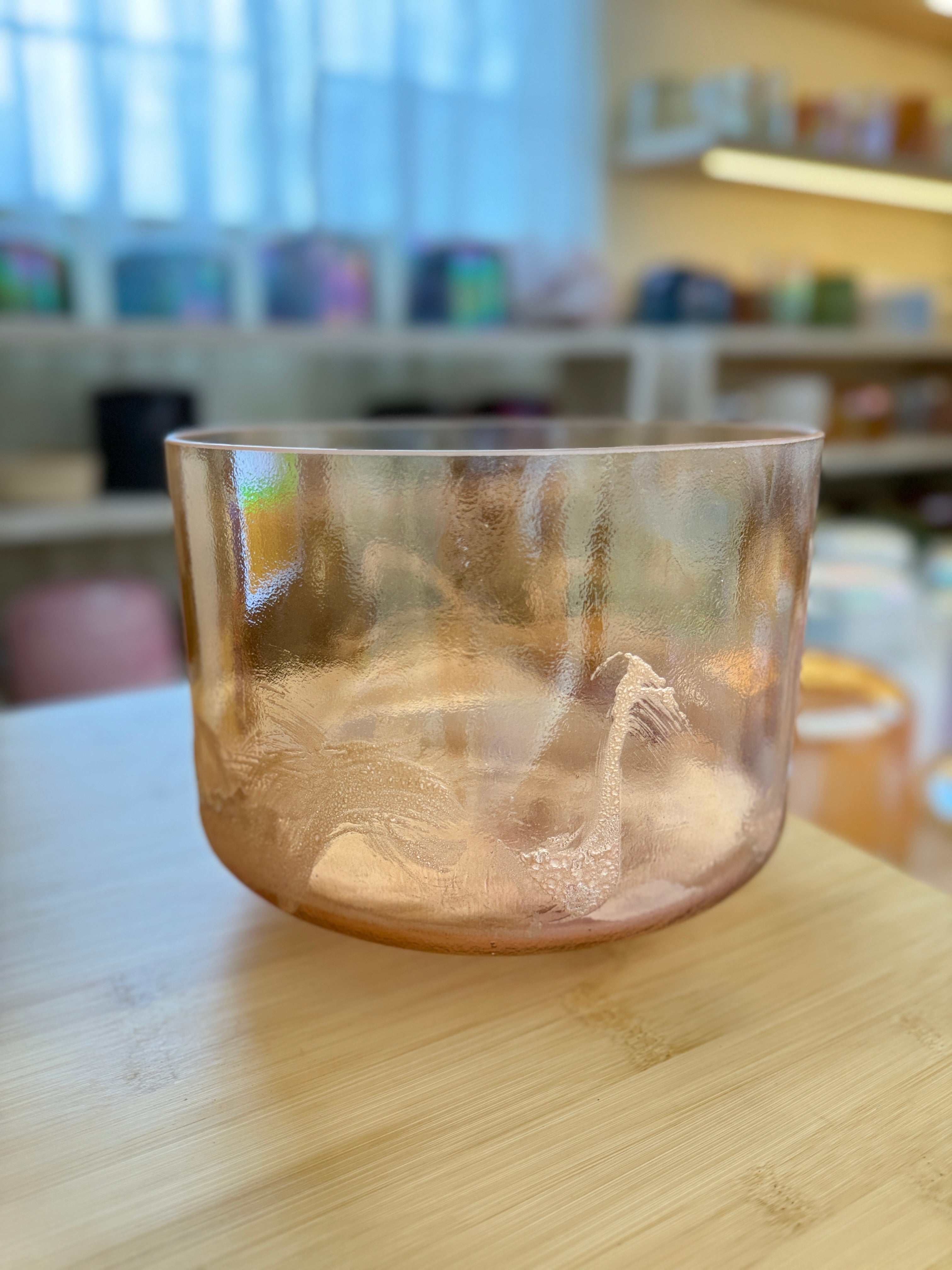 9" C+20 Azeztulite, Grandmother, Pink Aura Gold 159926 Crystal Tones® Alchemy Singing Bowl