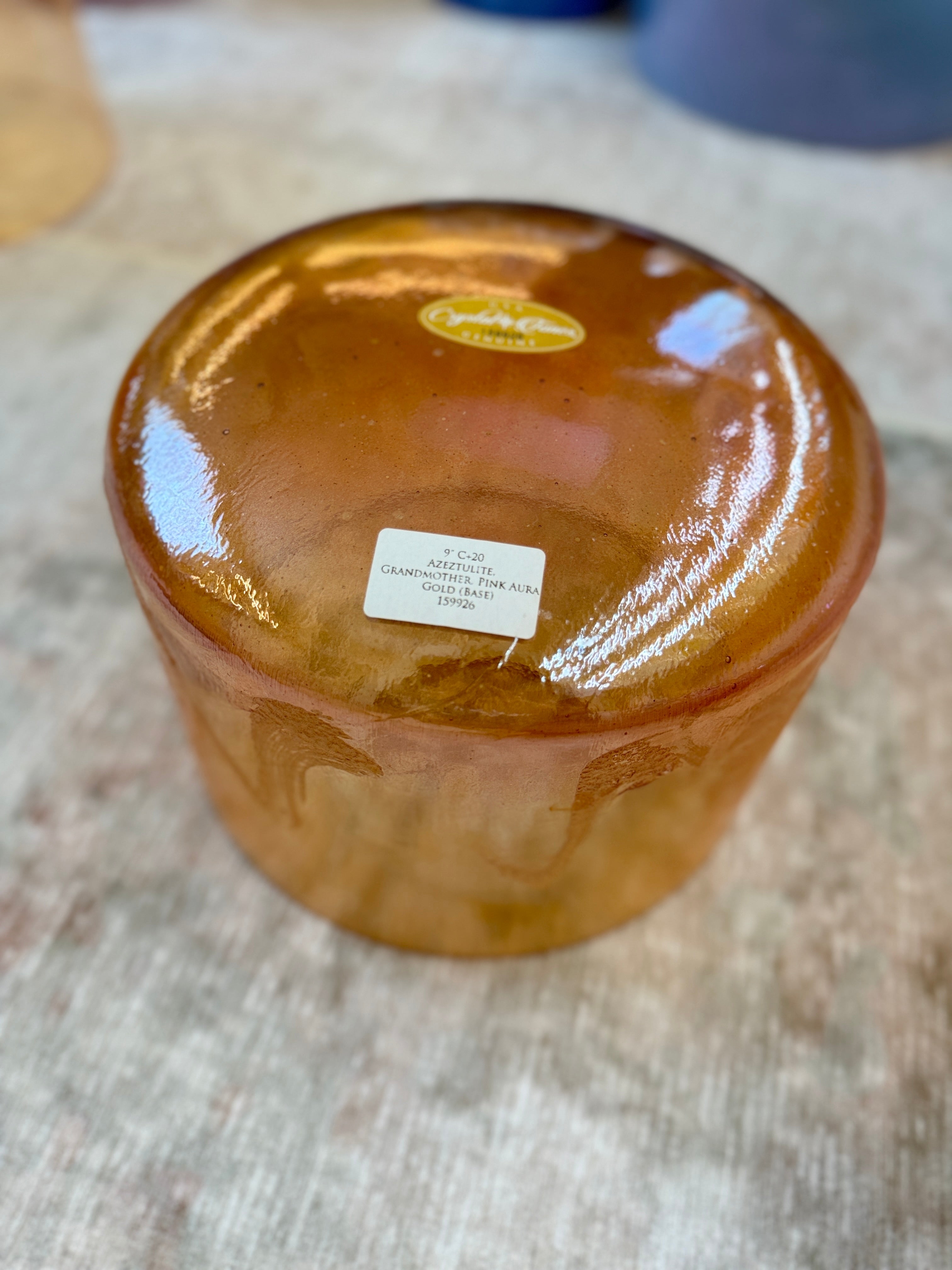 9" C+20 Azeztulite, Grandmother, Pink Aura Gold 159926 Crystal Tones® Alchemy Singing Bowl
