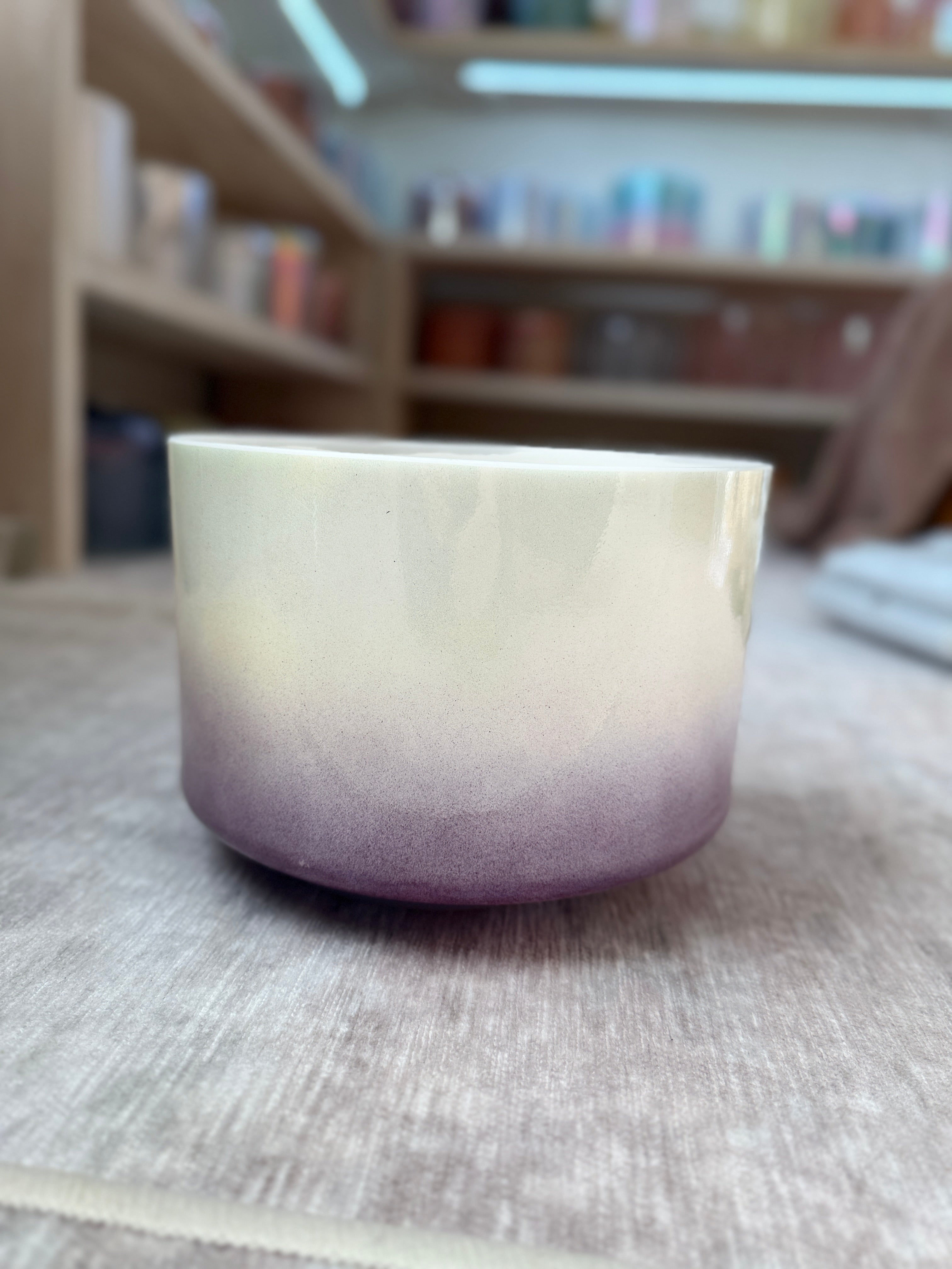 9" C#+20 Lemon Angel Gold, Lavender Sunset Gold (Base) 159620 Crystal Tones® Alchemy Crystal Bowl