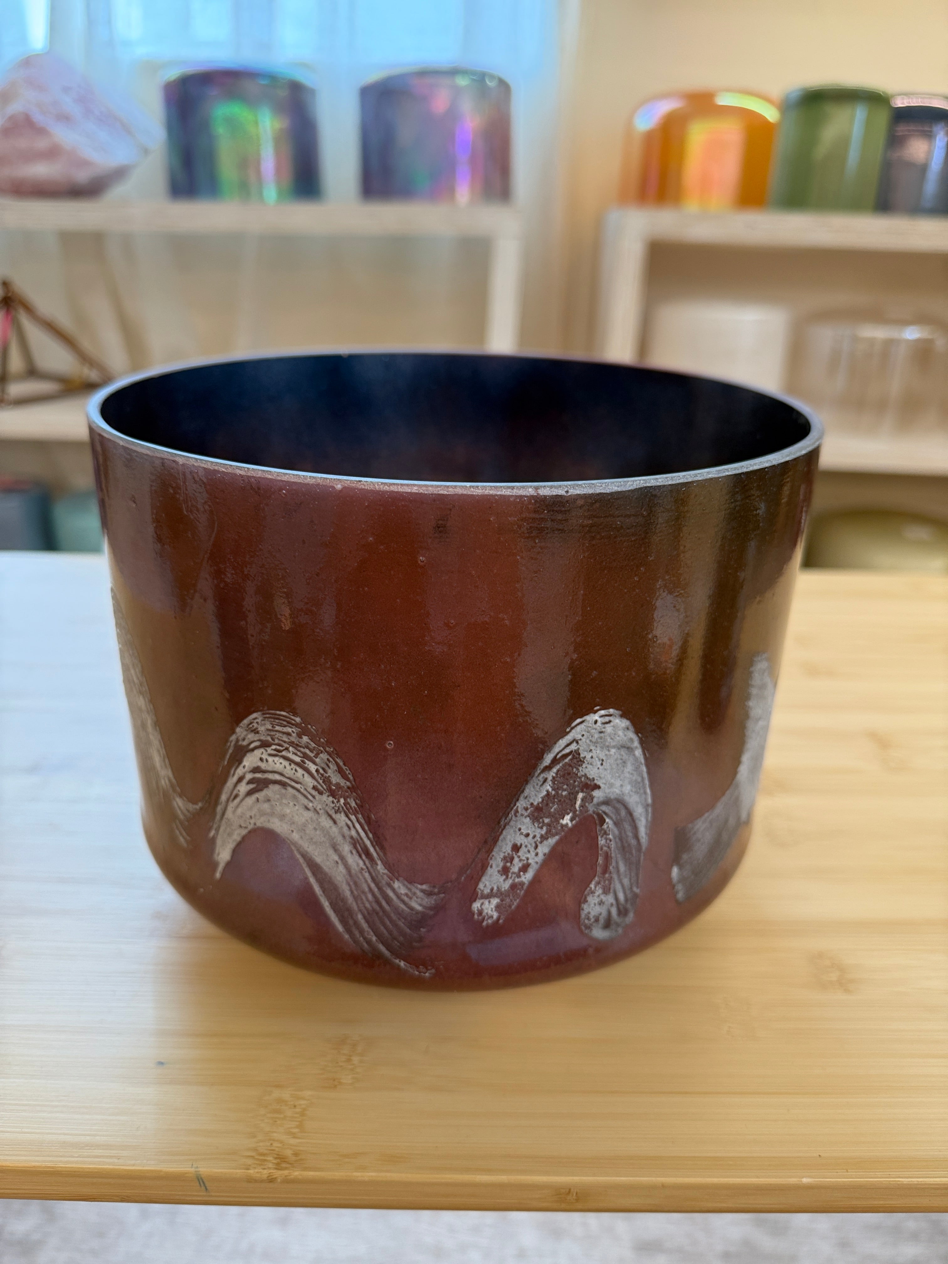 9" C+20 Pink Tourmaline, Tibetan Quartz Copper (Inside) 158748 Crystal Tones® Alchemy Singing Bowl