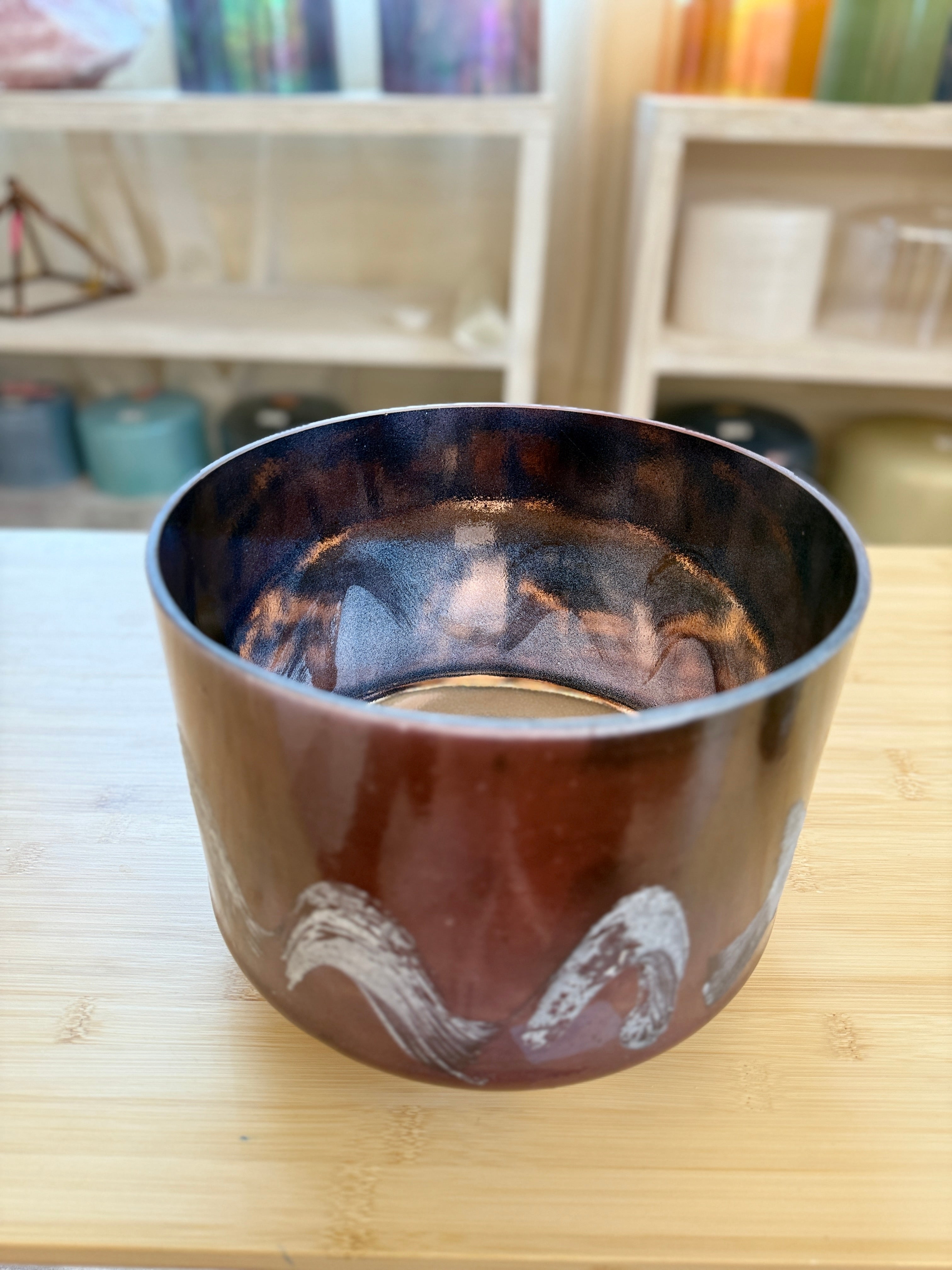 9" C+20 Pink Tourmaline, Tibetan Quartz Copper (Inside) 158748 Crystal Tones® Alchemy Singing Bowl