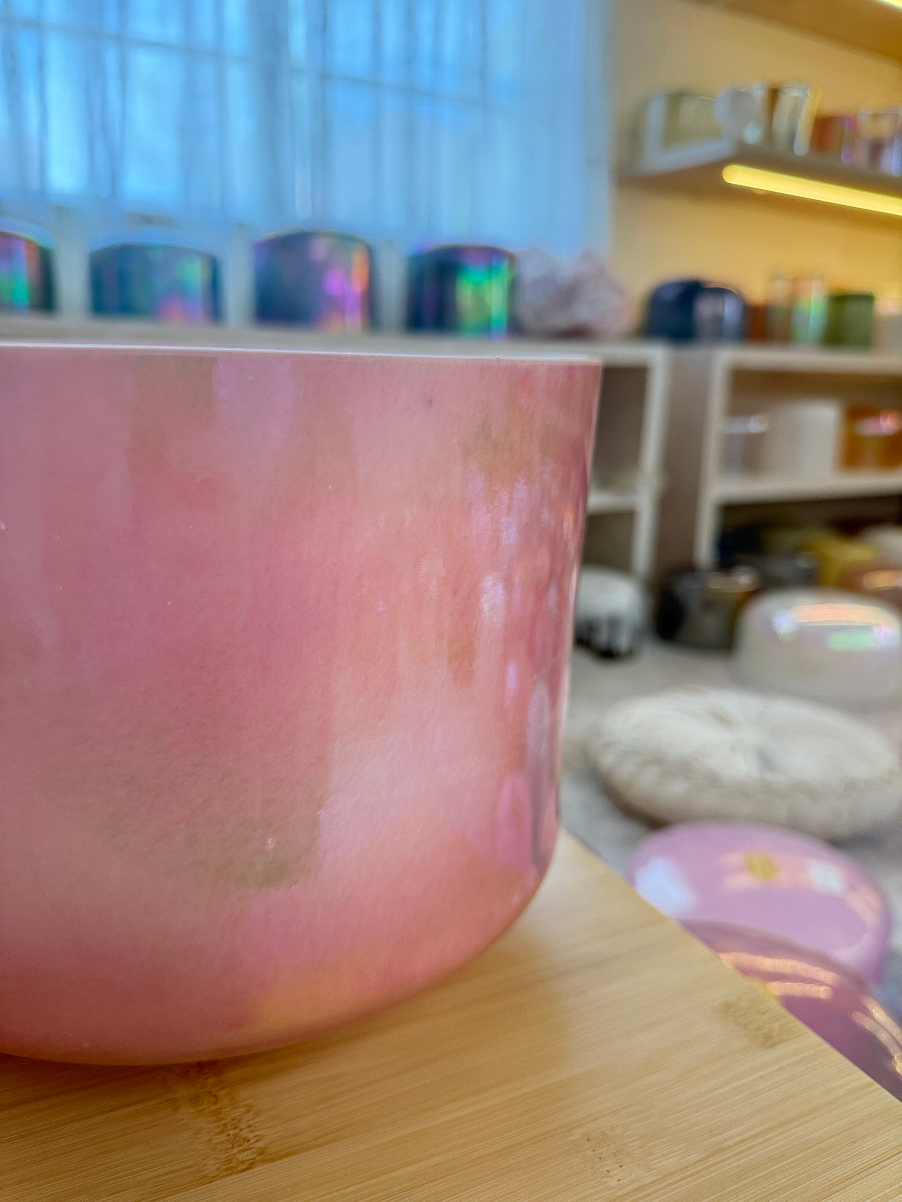 9" C#+20 Rose Quartz, Platinum 144742 Crystal Tones® Alchemy Singing Bowl