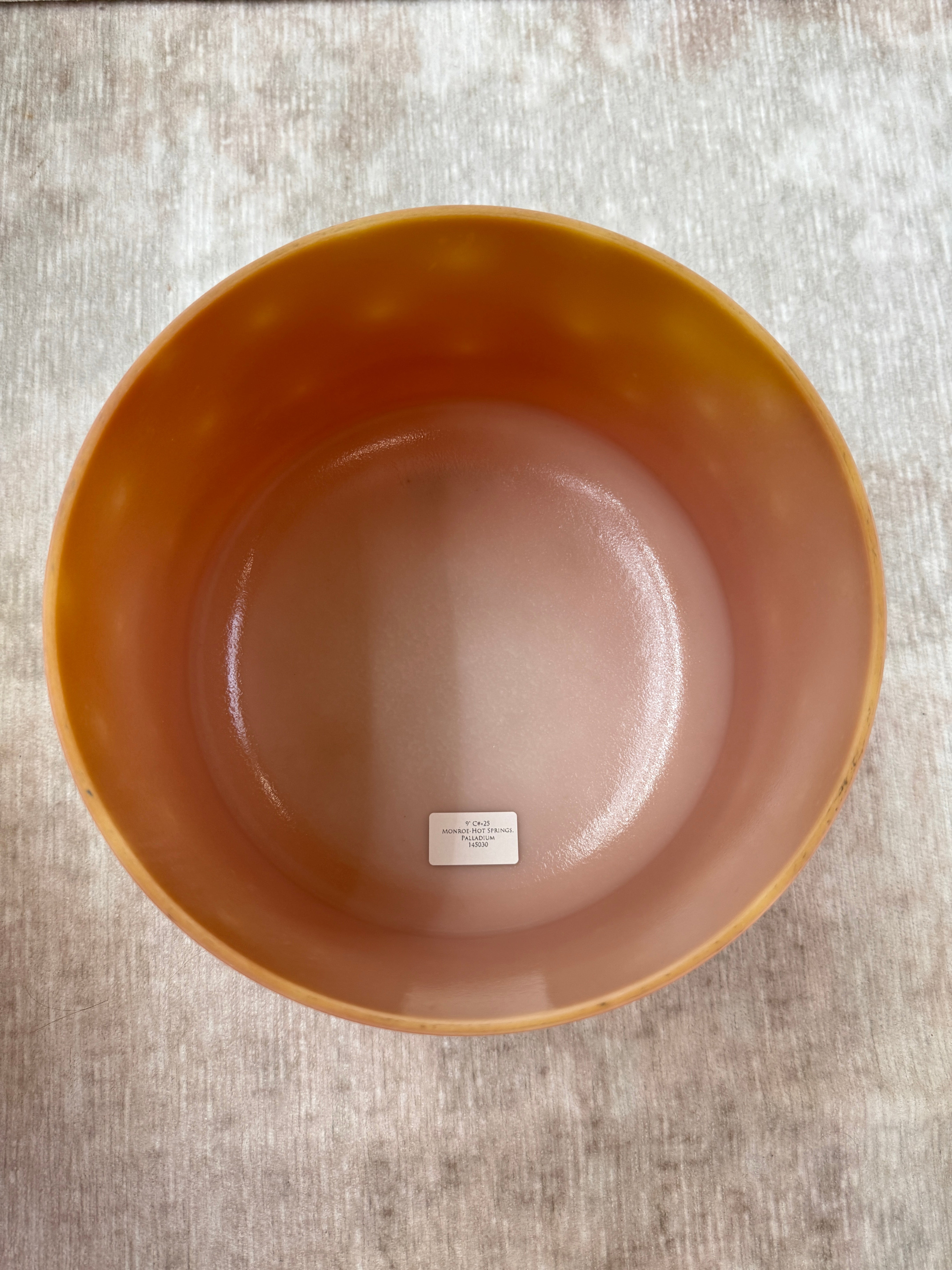 9" C#+25 Monroe-Hot Springs, Palladium 145030 Crystal Tones® Alchemy Singing Bowl