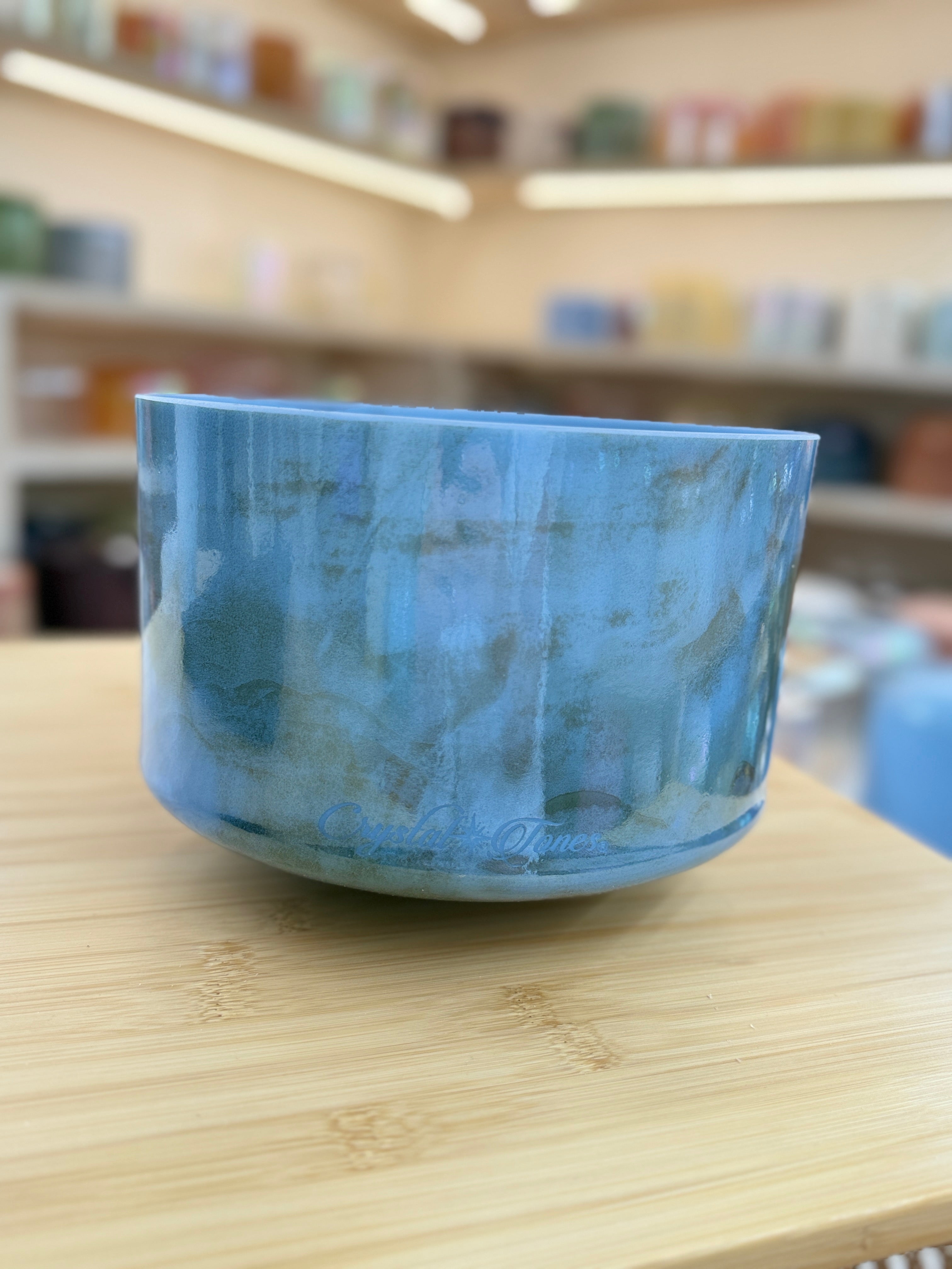9" C#+35 Mt. Shasta Serpentine, White Light Angel Gold 133503 Crystal Tones® Alchemy Singing Bowl