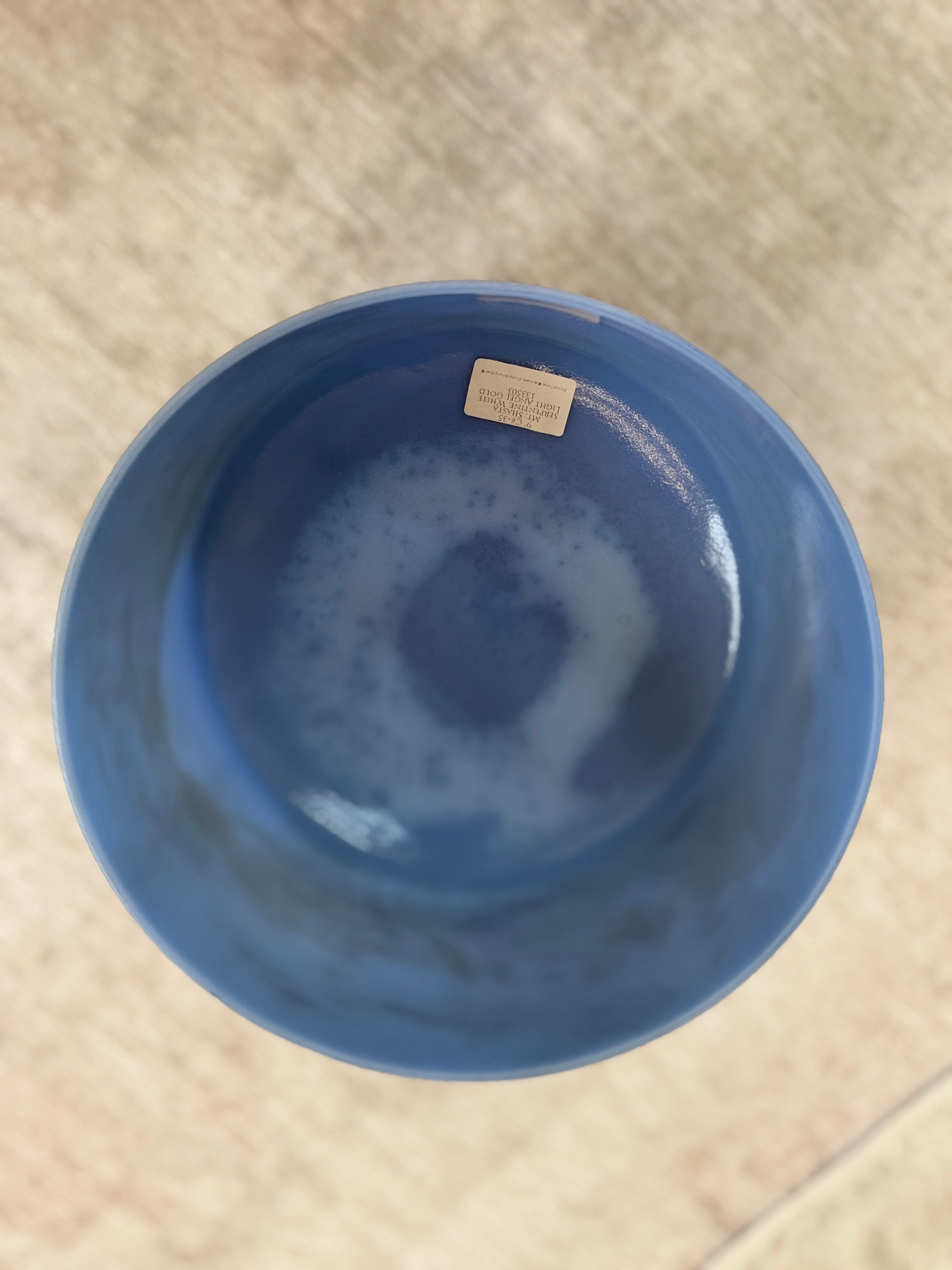 9" C#+35 Mt. Shasta Serpentine, White Light Angel Gold 133503 Crystal Tones® Alchemy Singing Bowl
