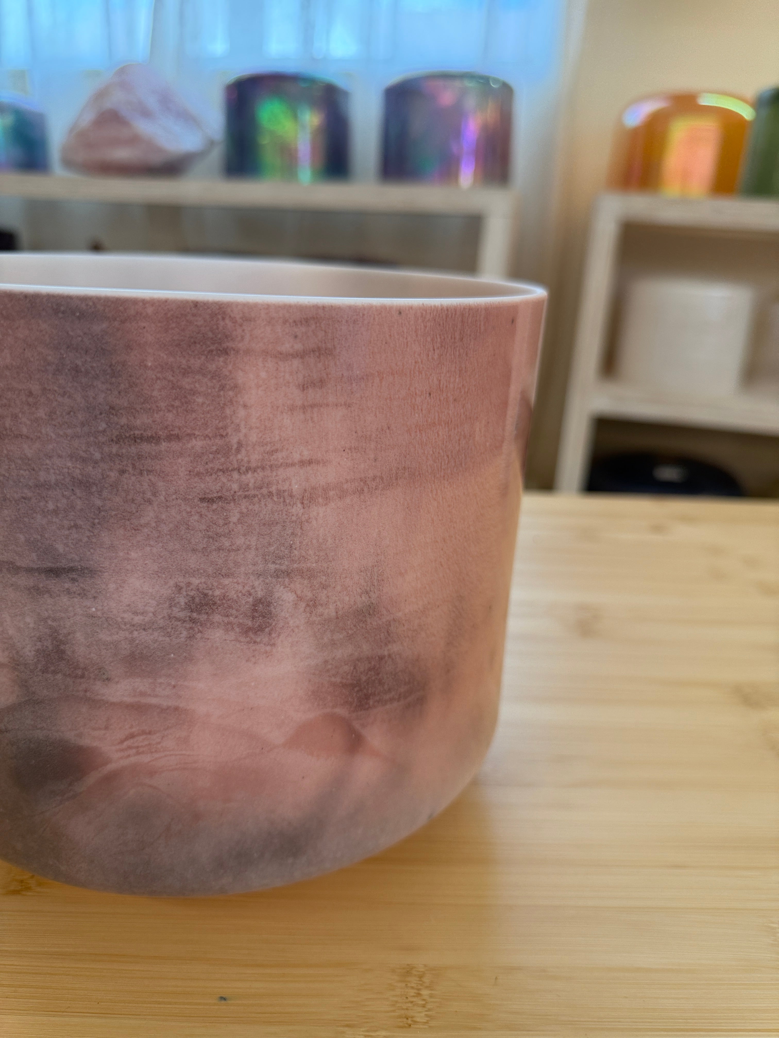 9" C+5 Sunstone, Frosted Rim Inside 152410 Crystal Tones® Alchemy Singing Bowl