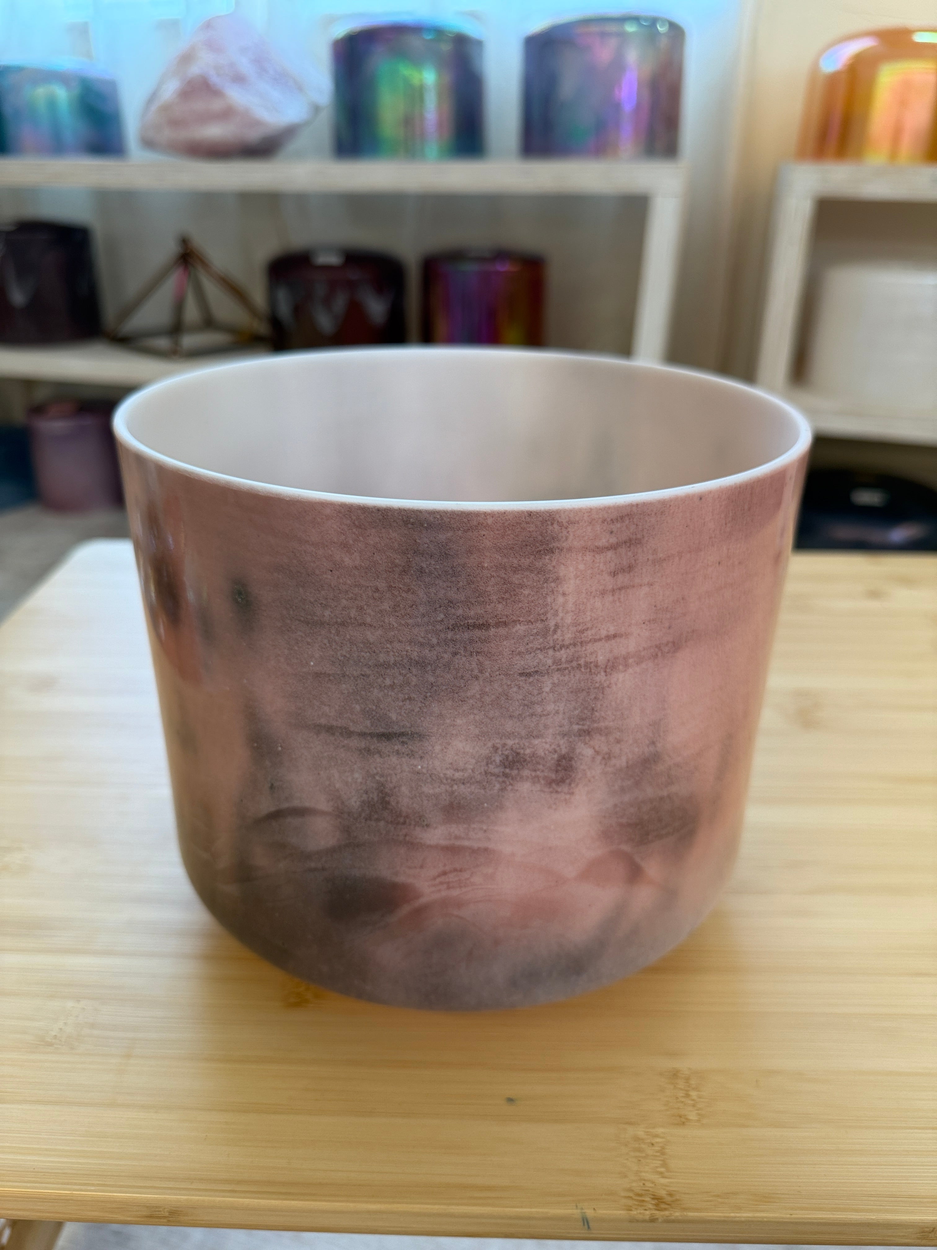 9" C+5 Sunstone, Frosted Rim Inside 152410 Crystal Tones® Alchemy Singing Bowl