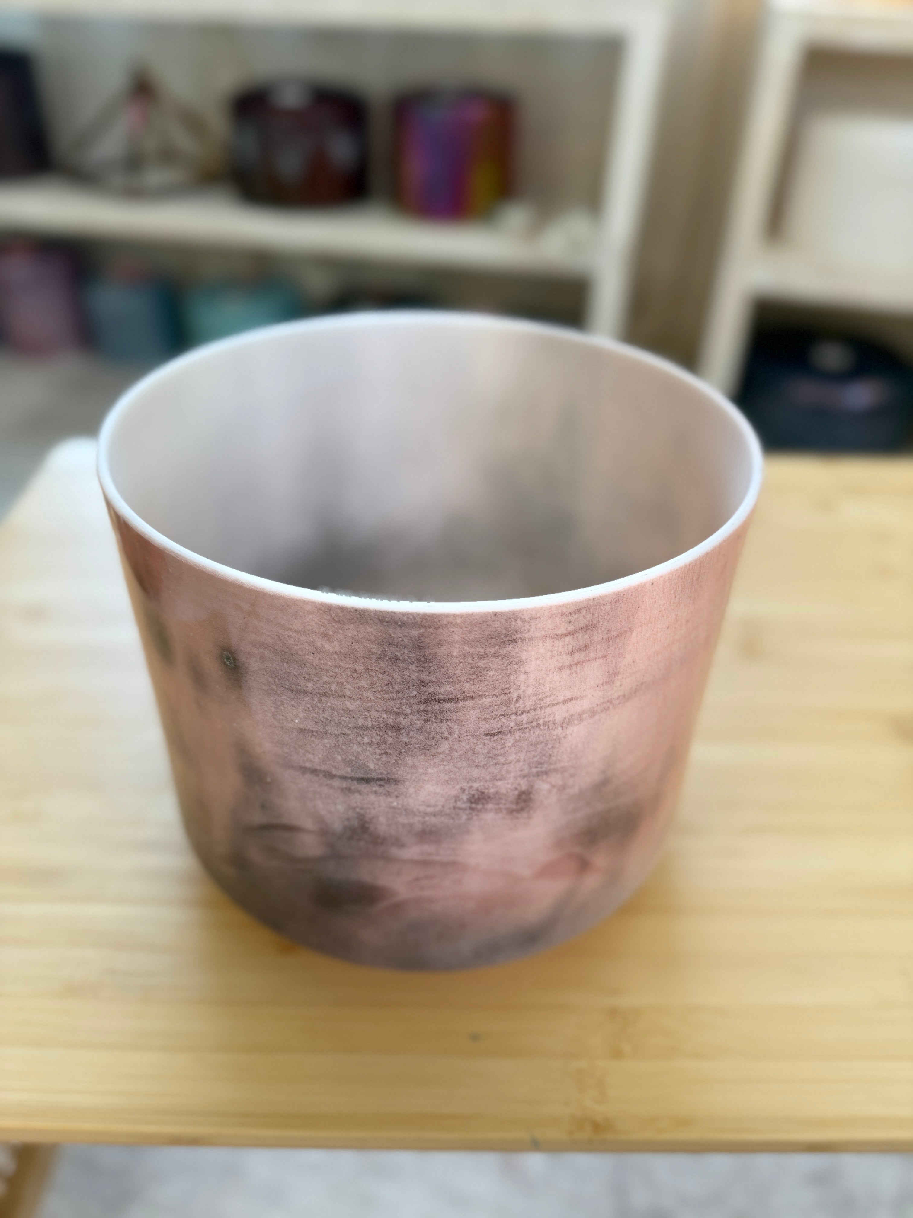 9" C+5 Sunstone, Frosted Rim Inside 152410 Crystal Tones® Alchemy Singing Bowl