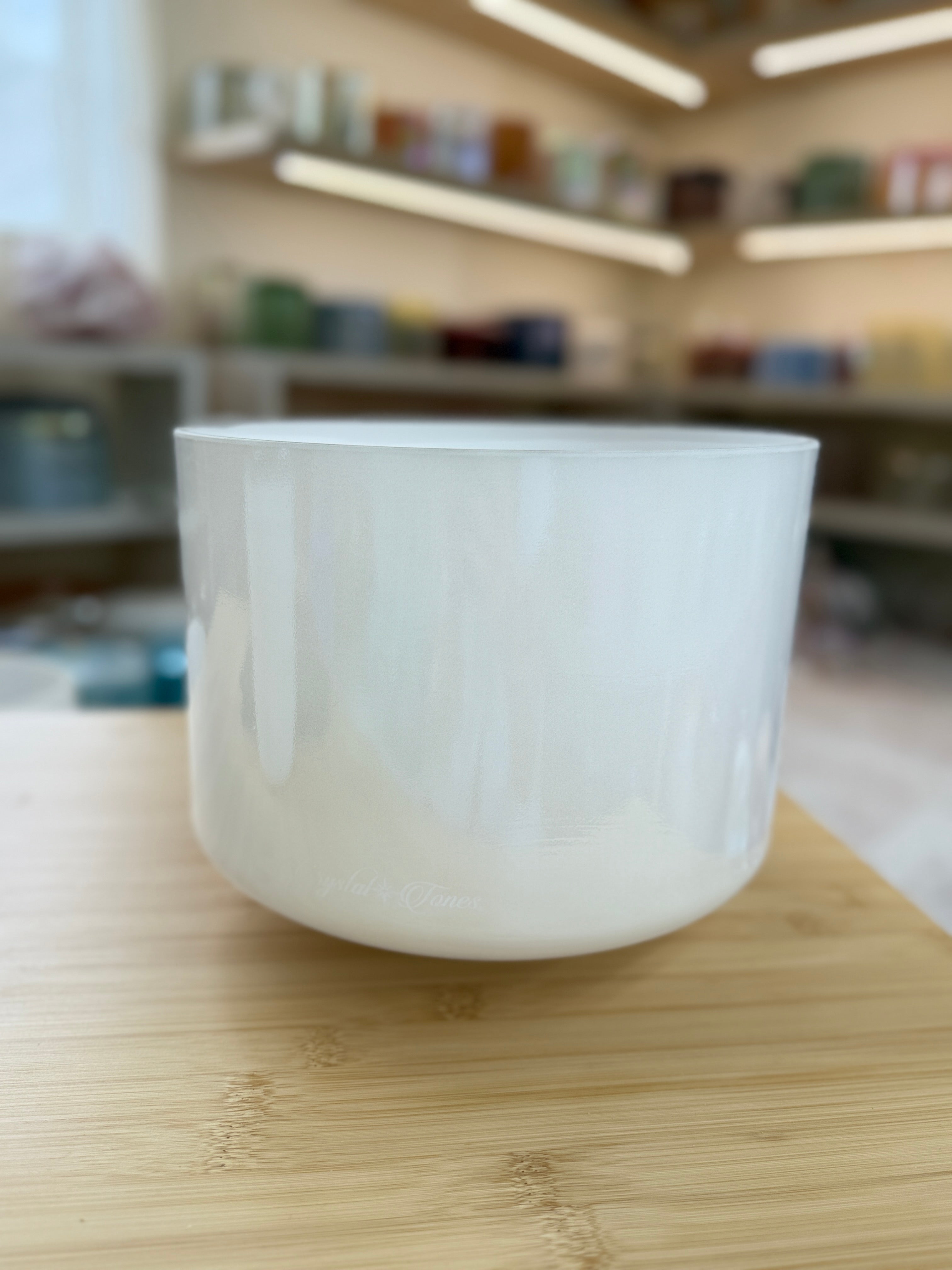 9" C#+5 White Light Angel Gold 156637 Crystal Tones® Alchemy Singing Bowl