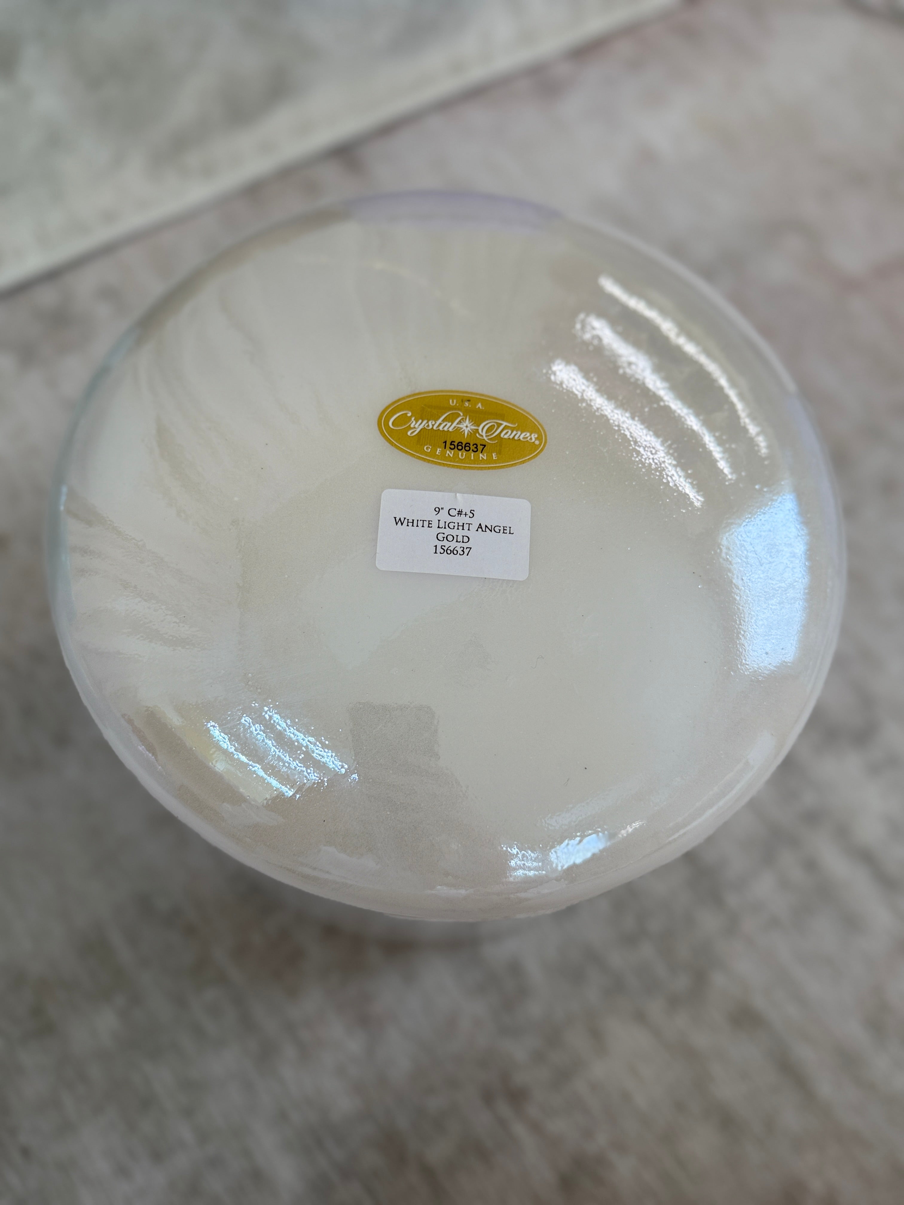 9" C#+5 White Light Angel Gold 156637 Crystal Tones® Alchemy Singing Bowl