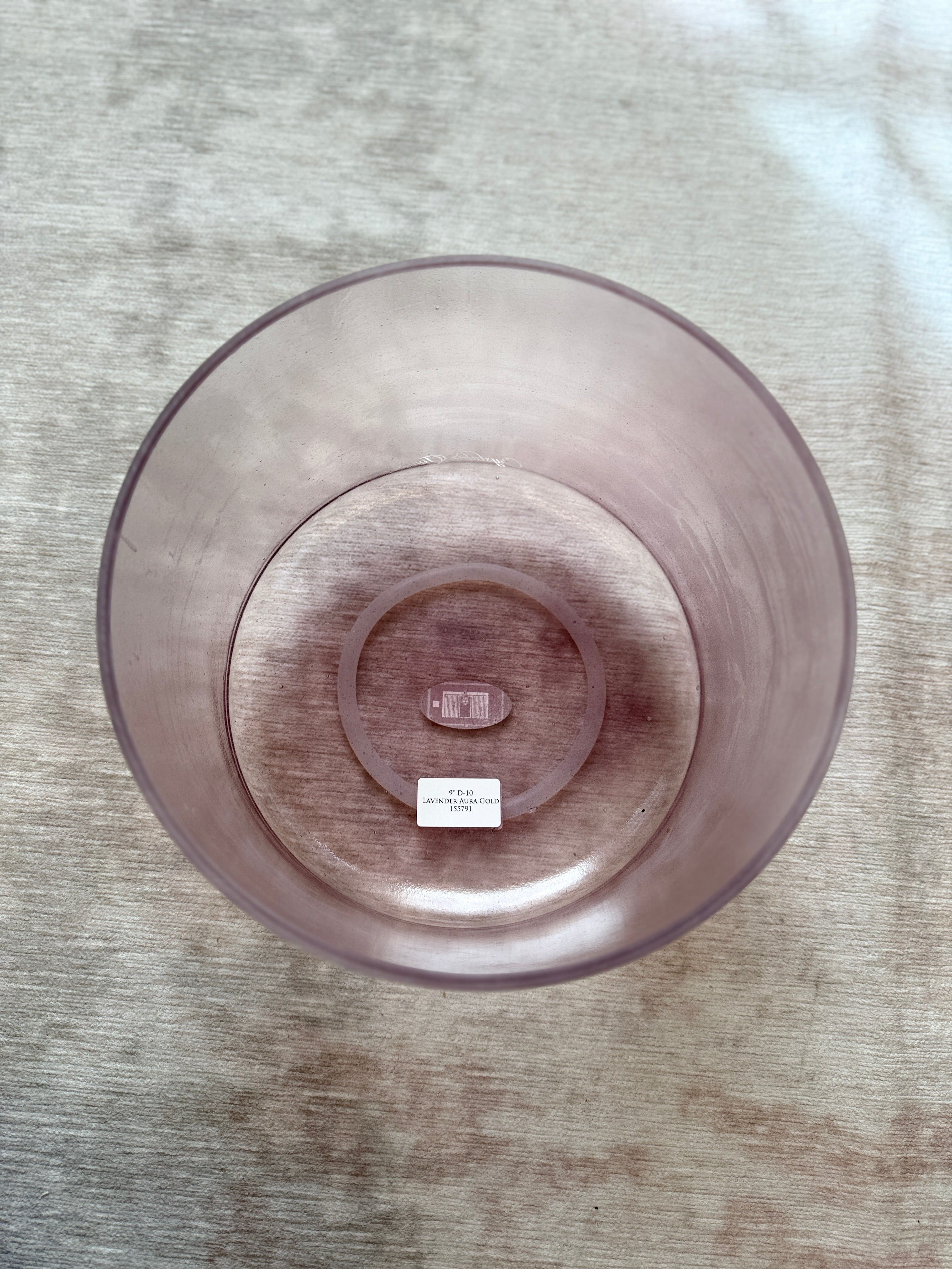 9" D-10 Lavender Aura Gold 155791 Crystal Tones® Alchemy Singing Bowl