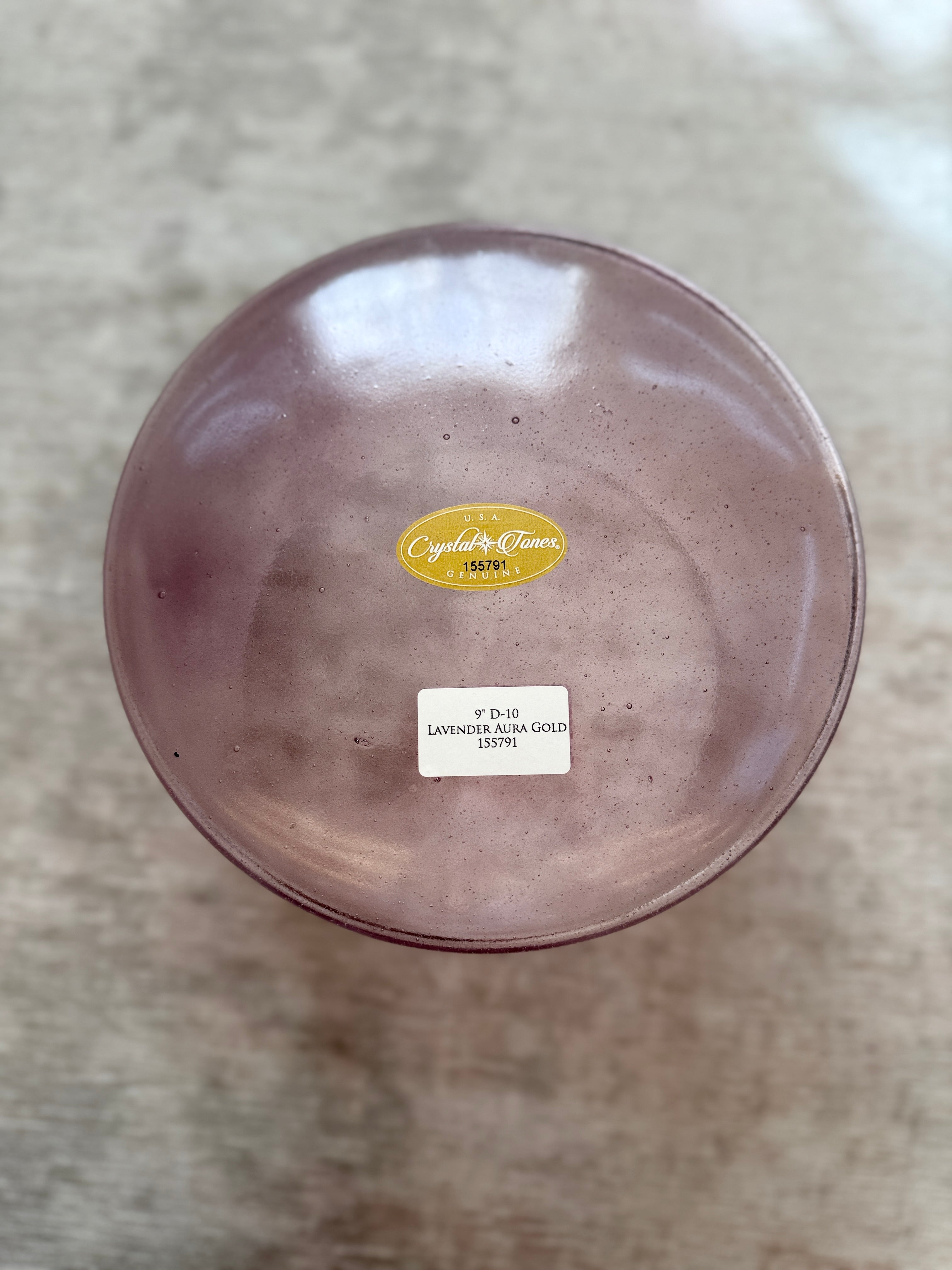 9" D-10 Lavender Aura Gold 155791 Crystal Tones® Alchemy Singing Bowl