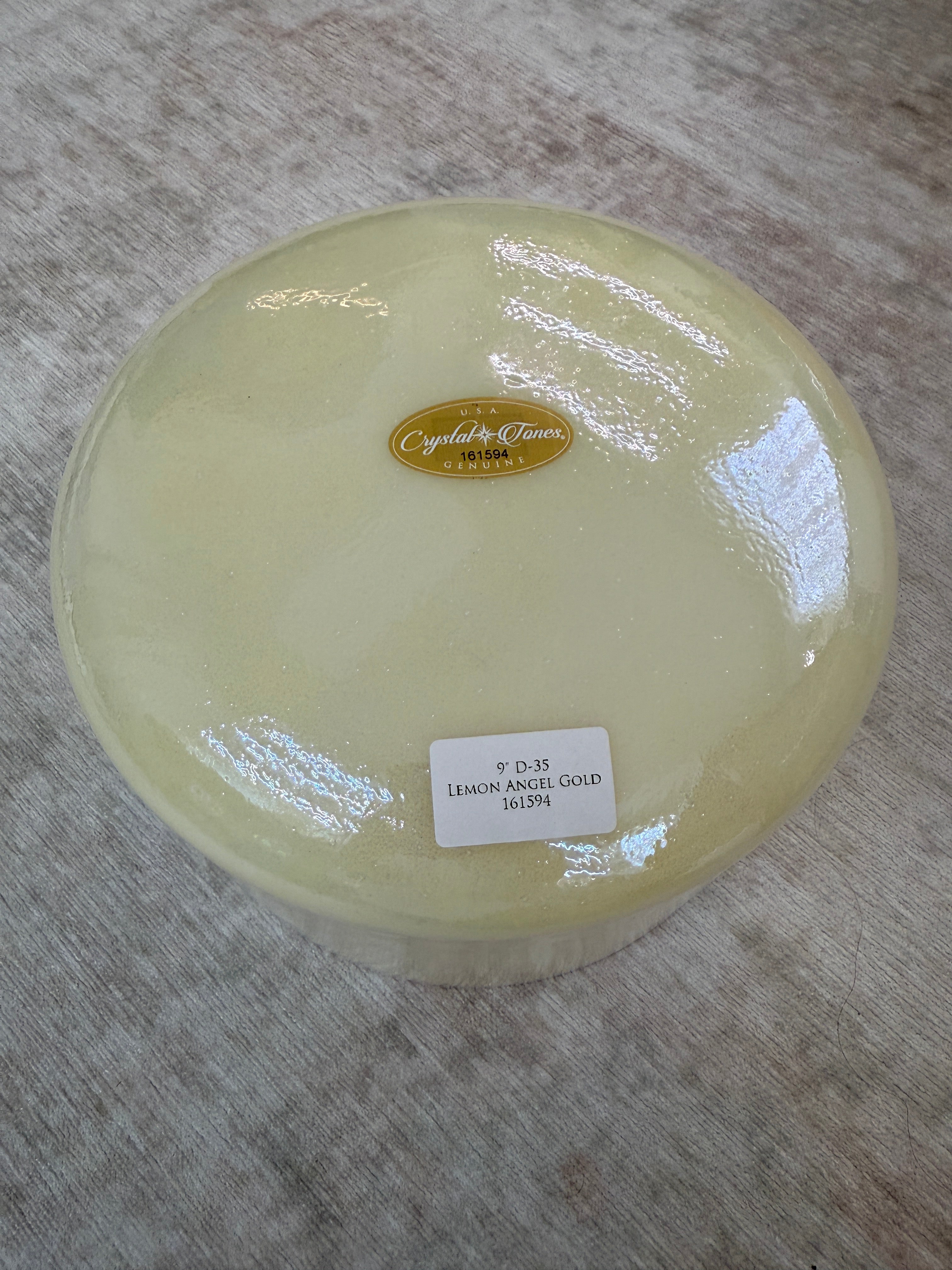9" D-35 Lemon Angel Gold 161594 Crystal Tones® Alchemy Singing Bowl