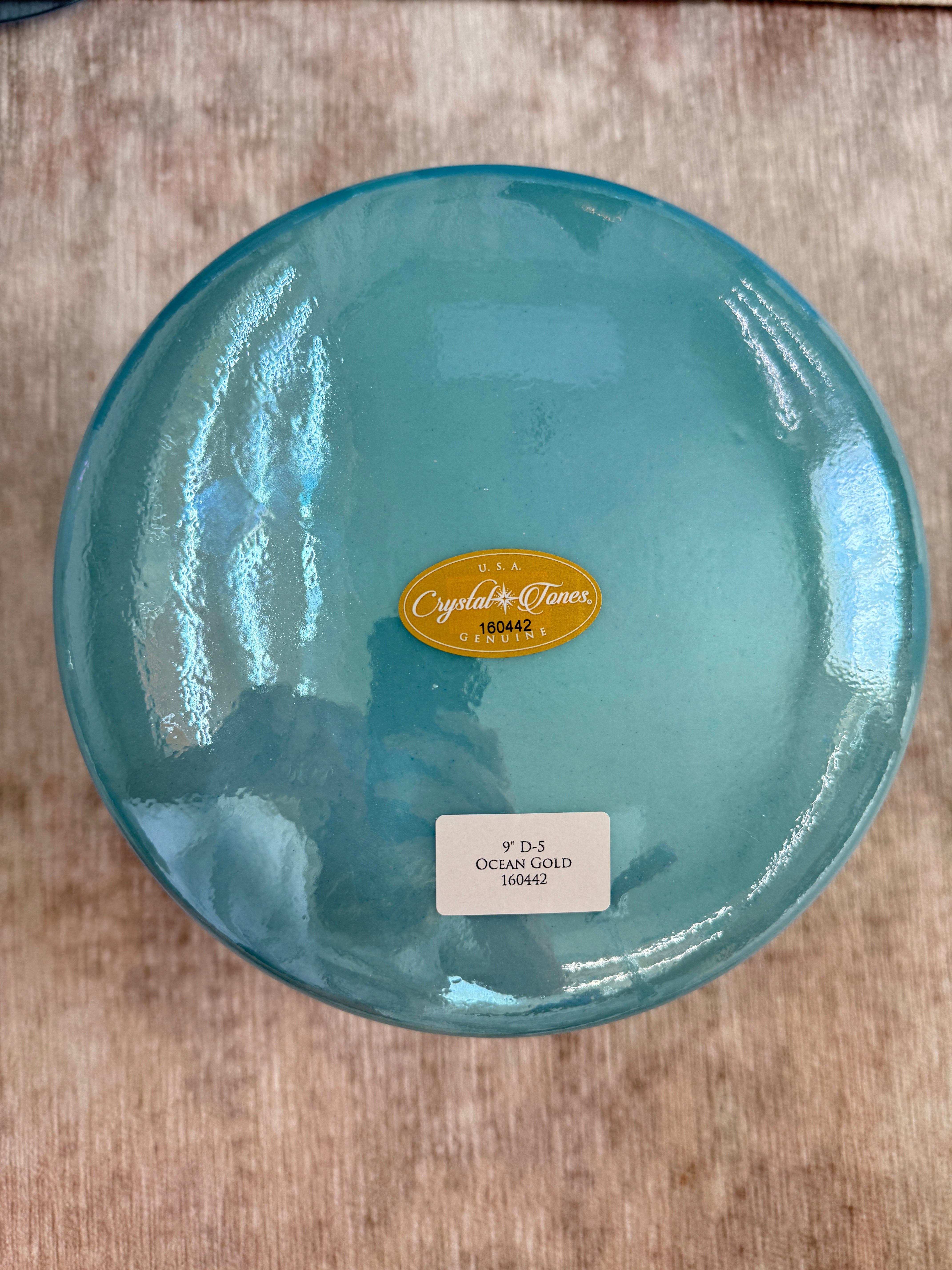 9" D-5 Ocean Gold 160442 Crystal Tones® Alchemy Singing Bowl