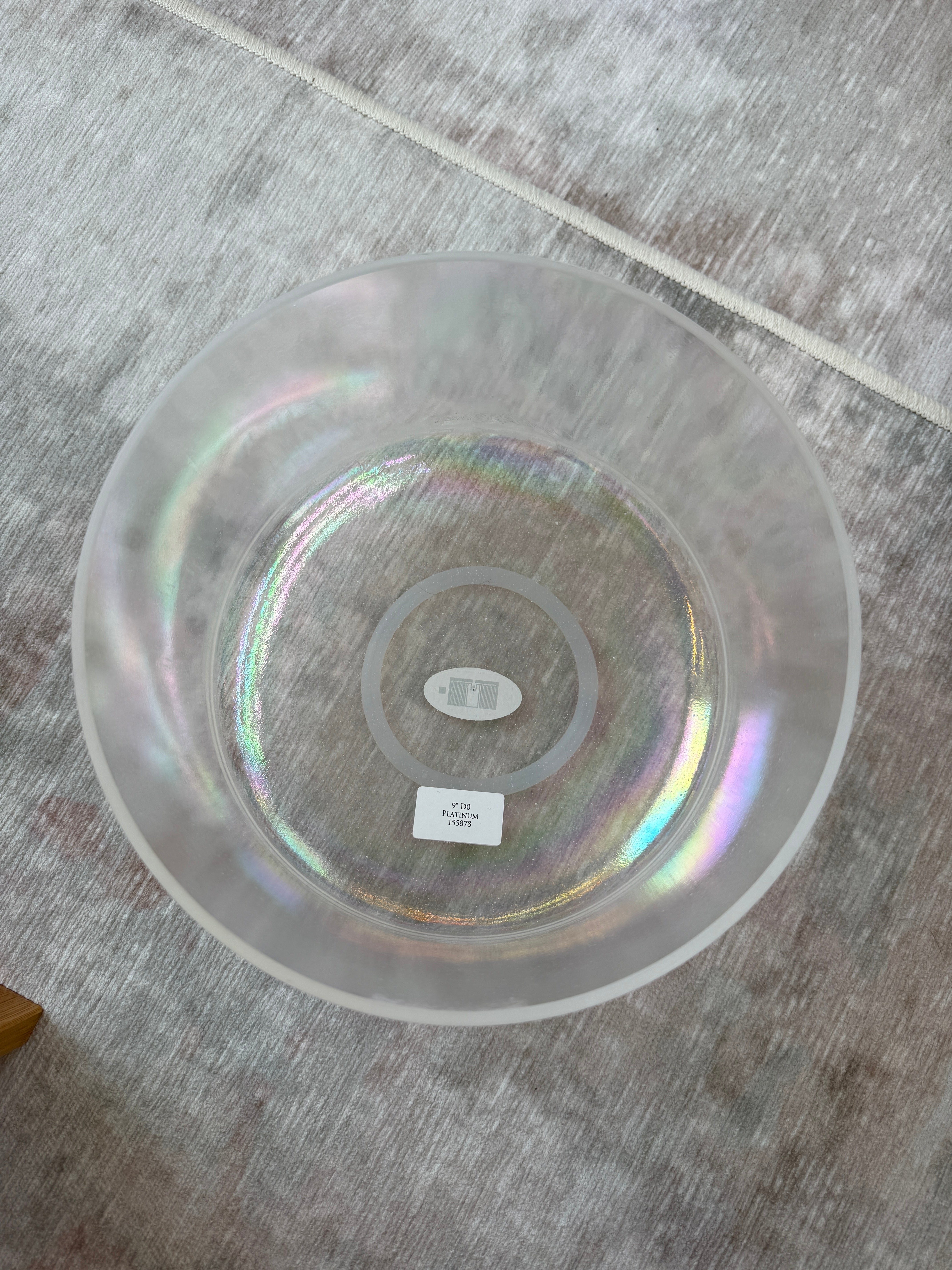 9" D0 Platinum 155878 Crystal Tones® Alchemy Singing Bowl