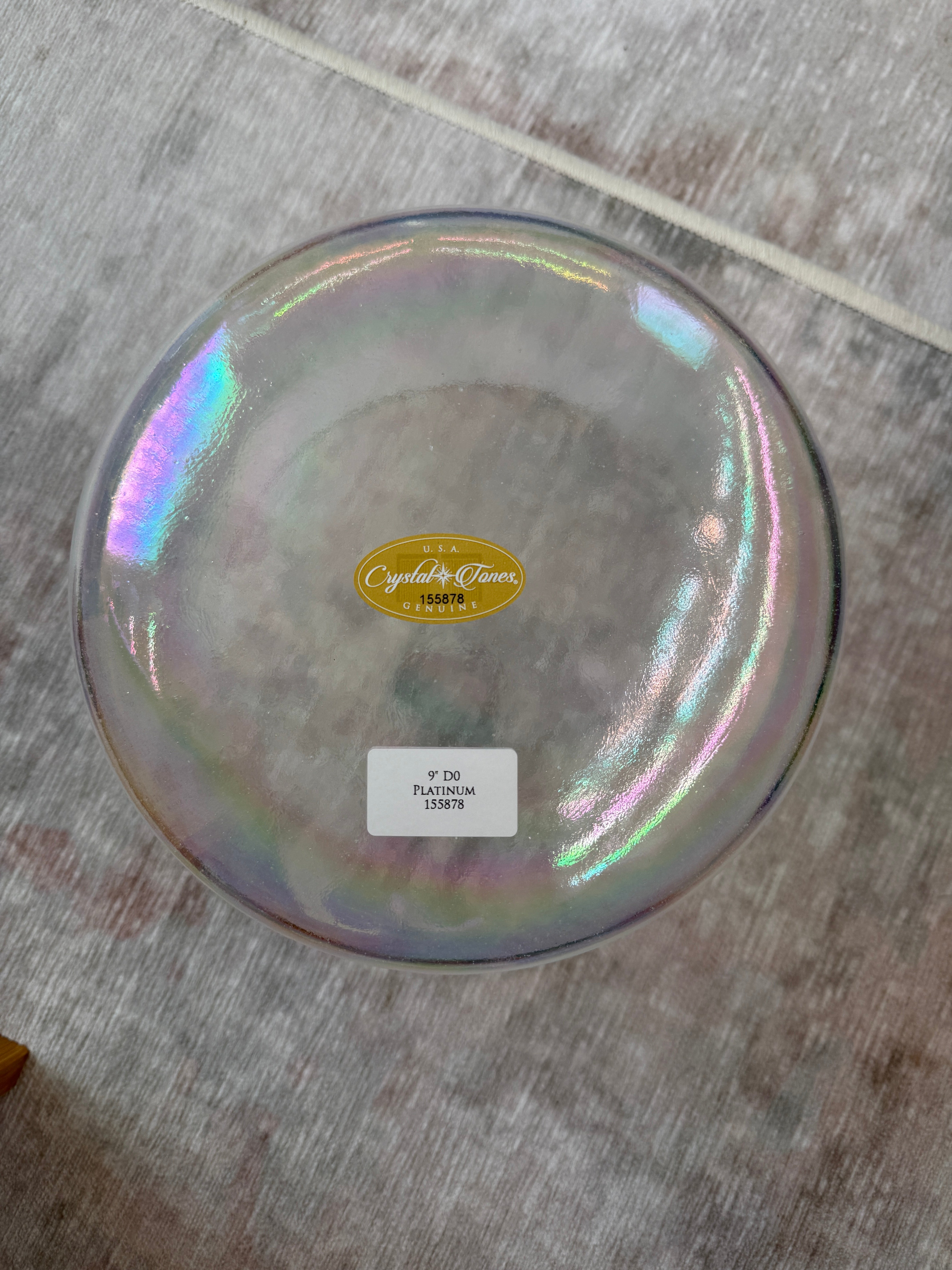 9" D0 Platinum 155878 Crystal Tones® Alchemy Singing Bowl
