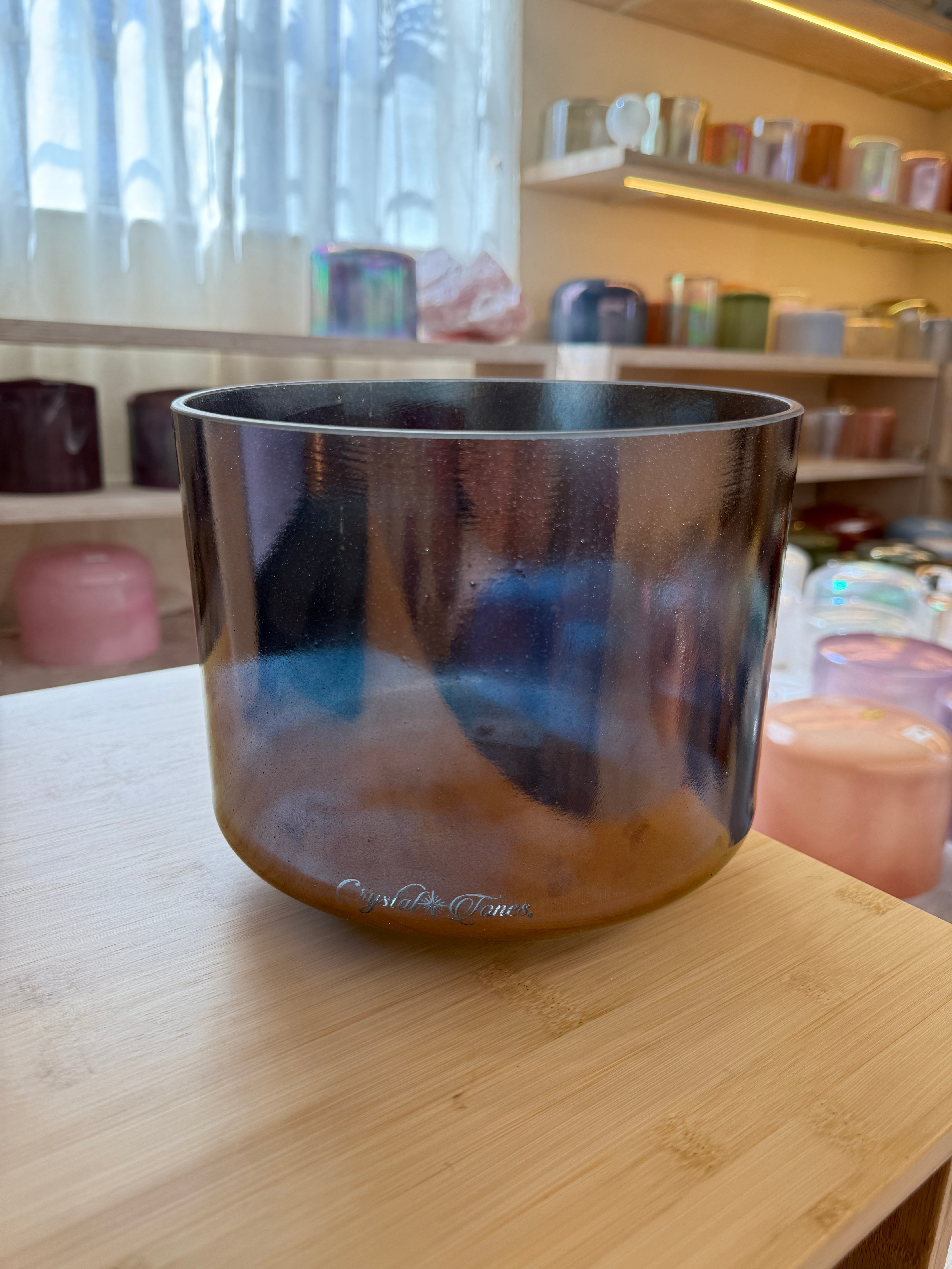 9" D#-10 Tibetan Quartz Copper 156012 Crystal Tones® Alchemy Singing Bowl