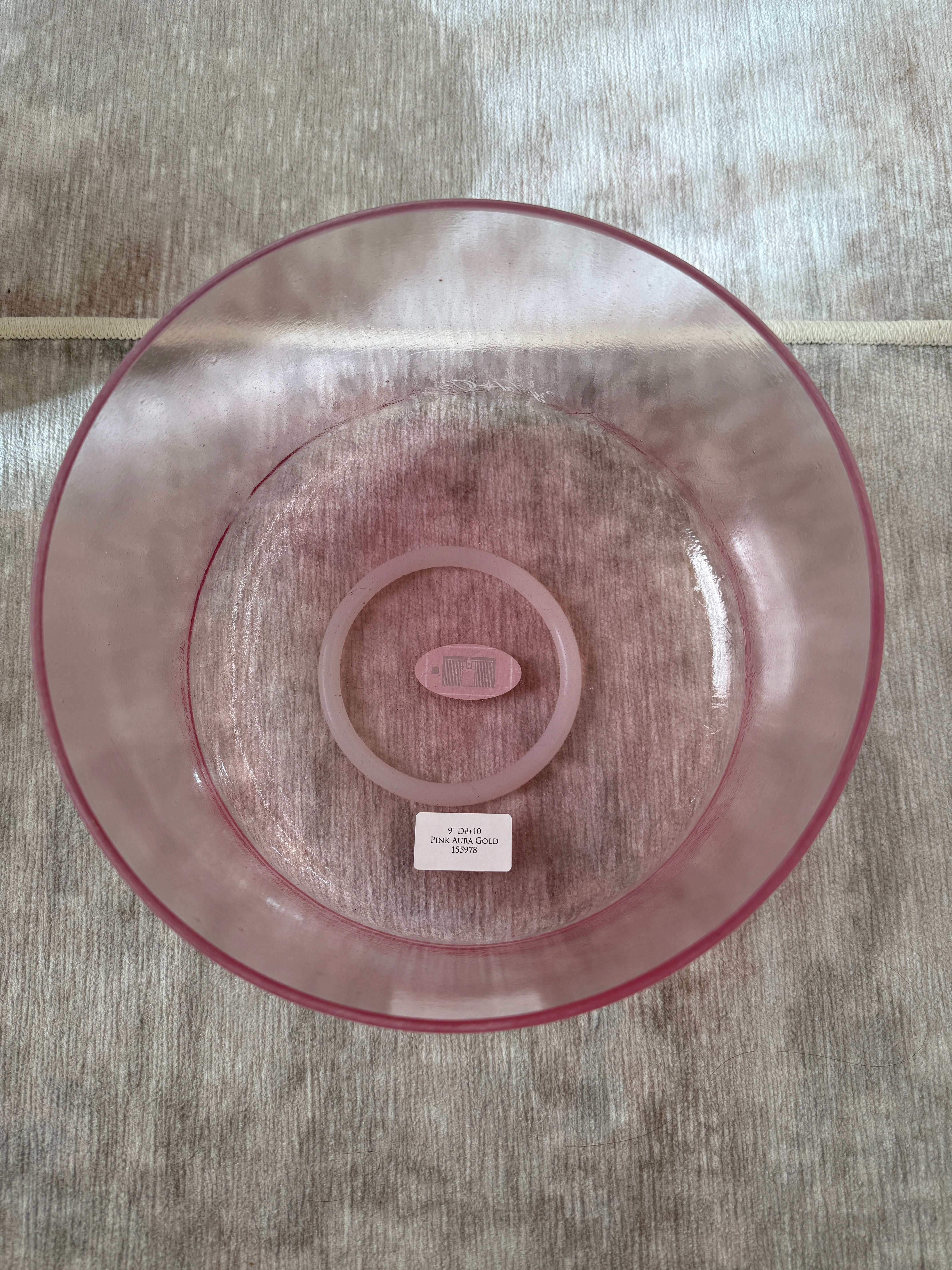 9" D#+10 Pink Aura Gold 155978 Crystal Tones® Alchemy Singing Bowl