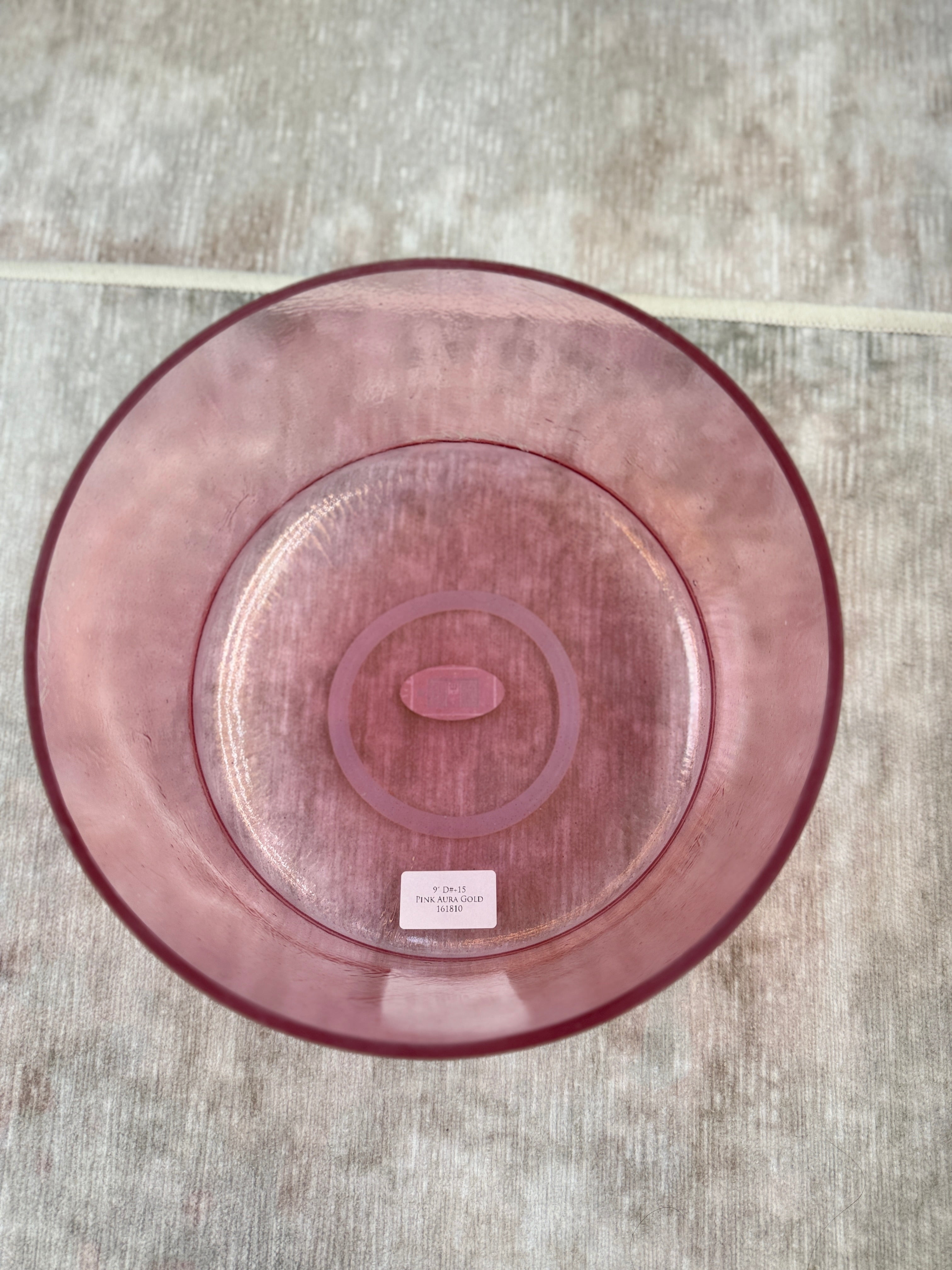 9" D#+15 Pink Aura Gold 161810 Crystal Tones Alchemy Singing Bowl