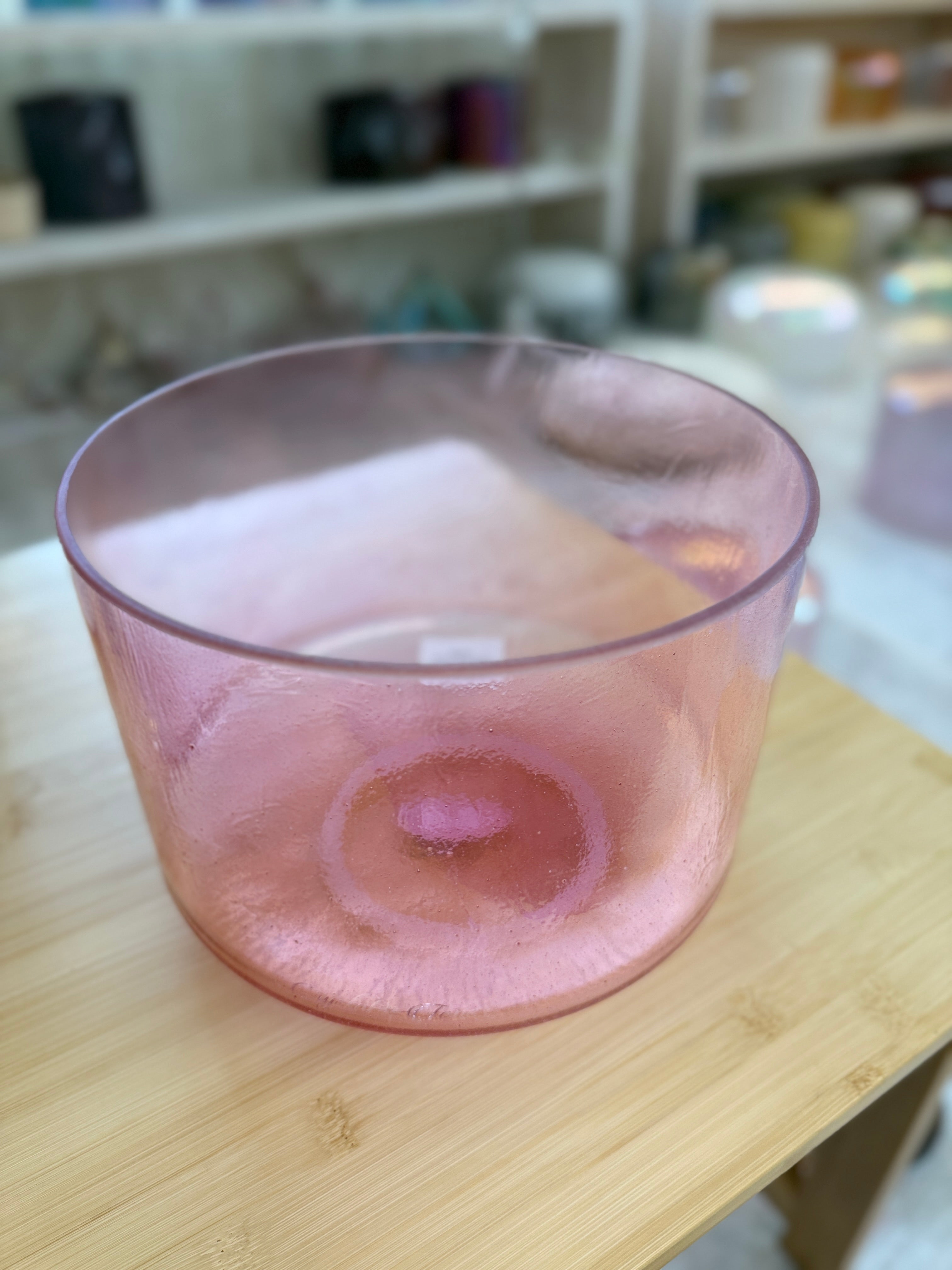 9" D#+15 Pink Aura Gold 161810 Crystal Tones Alchemy Singing Bowl