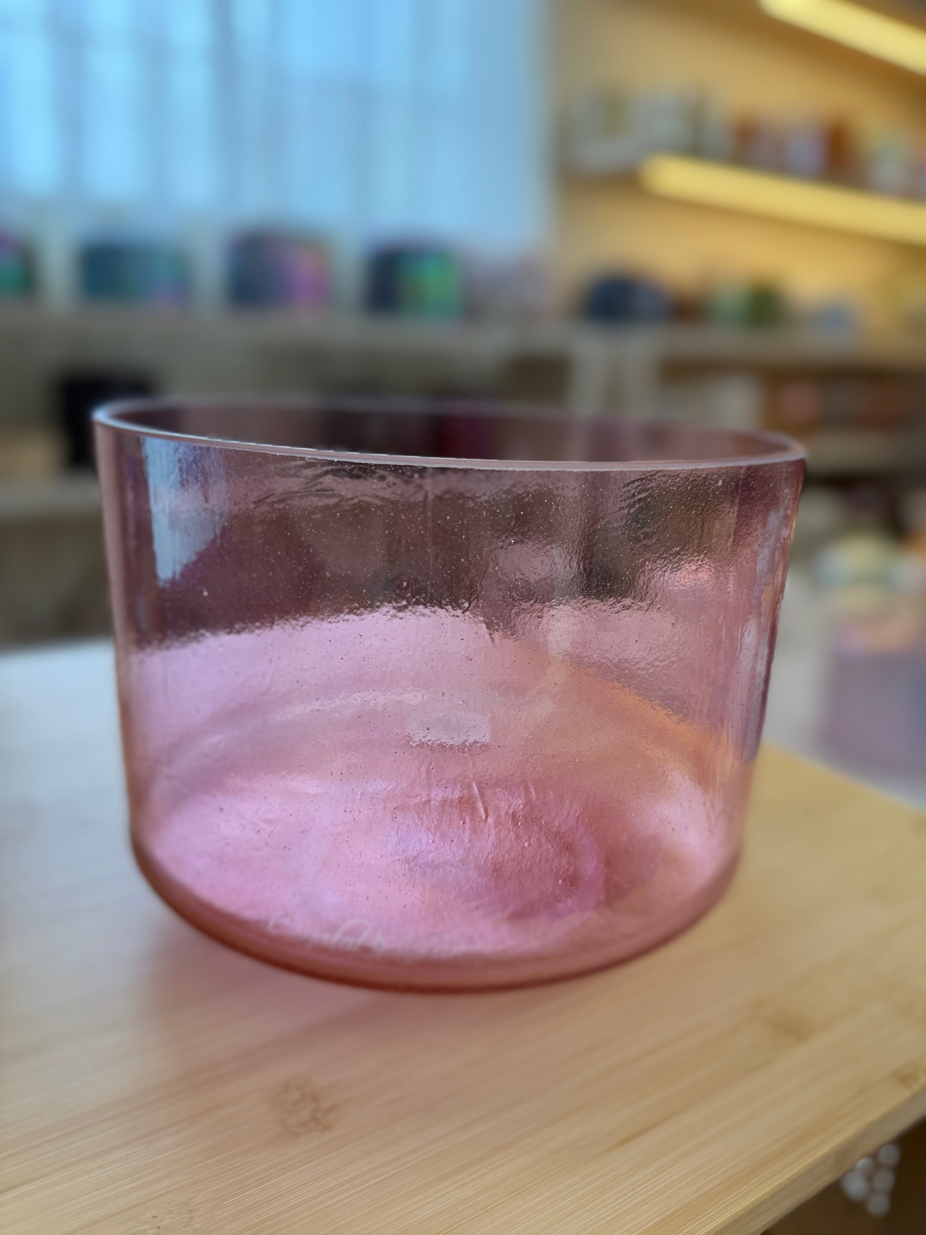 9" D#+15 Pink Aura Gold 161810 Crystal Tones Alchemy Singing Bowl