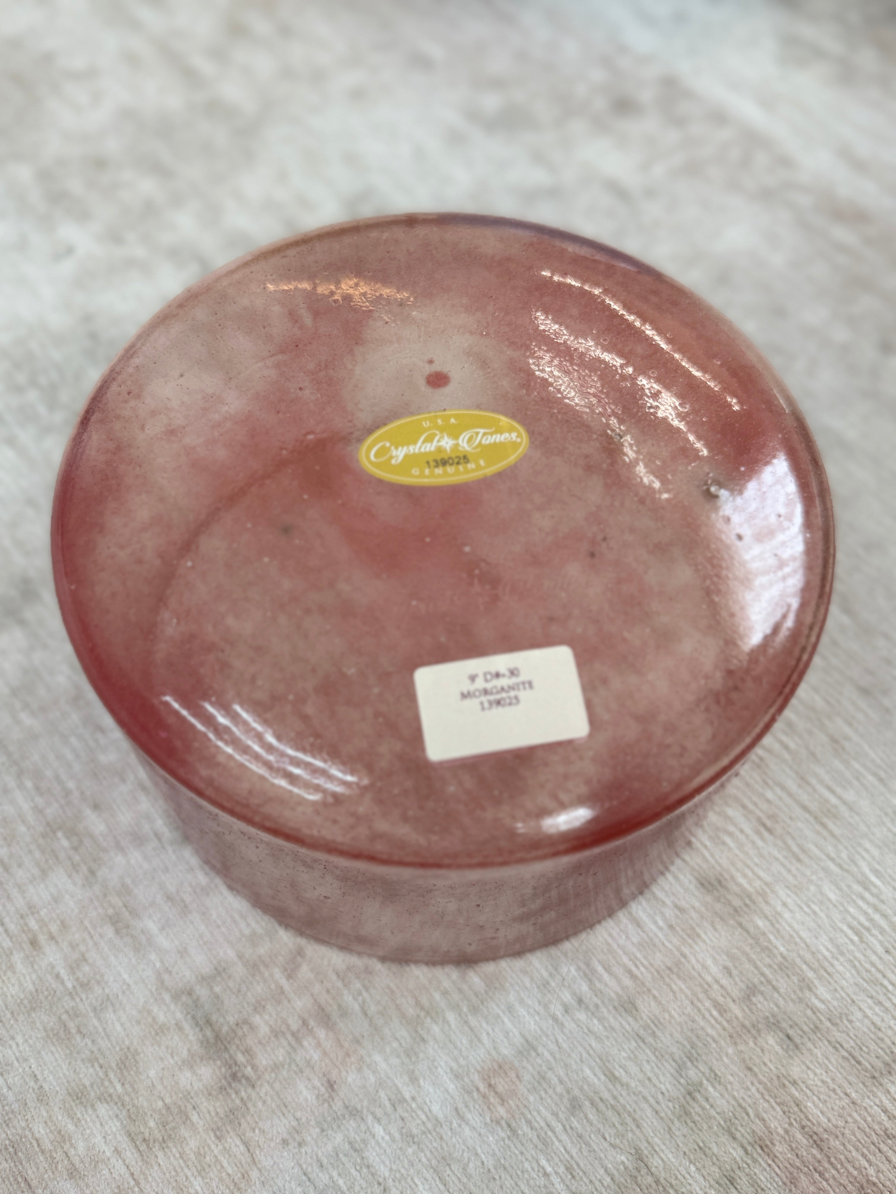 9" D#+30 Morganite 139025 Crystal Tones Alchemy Singing Bowl