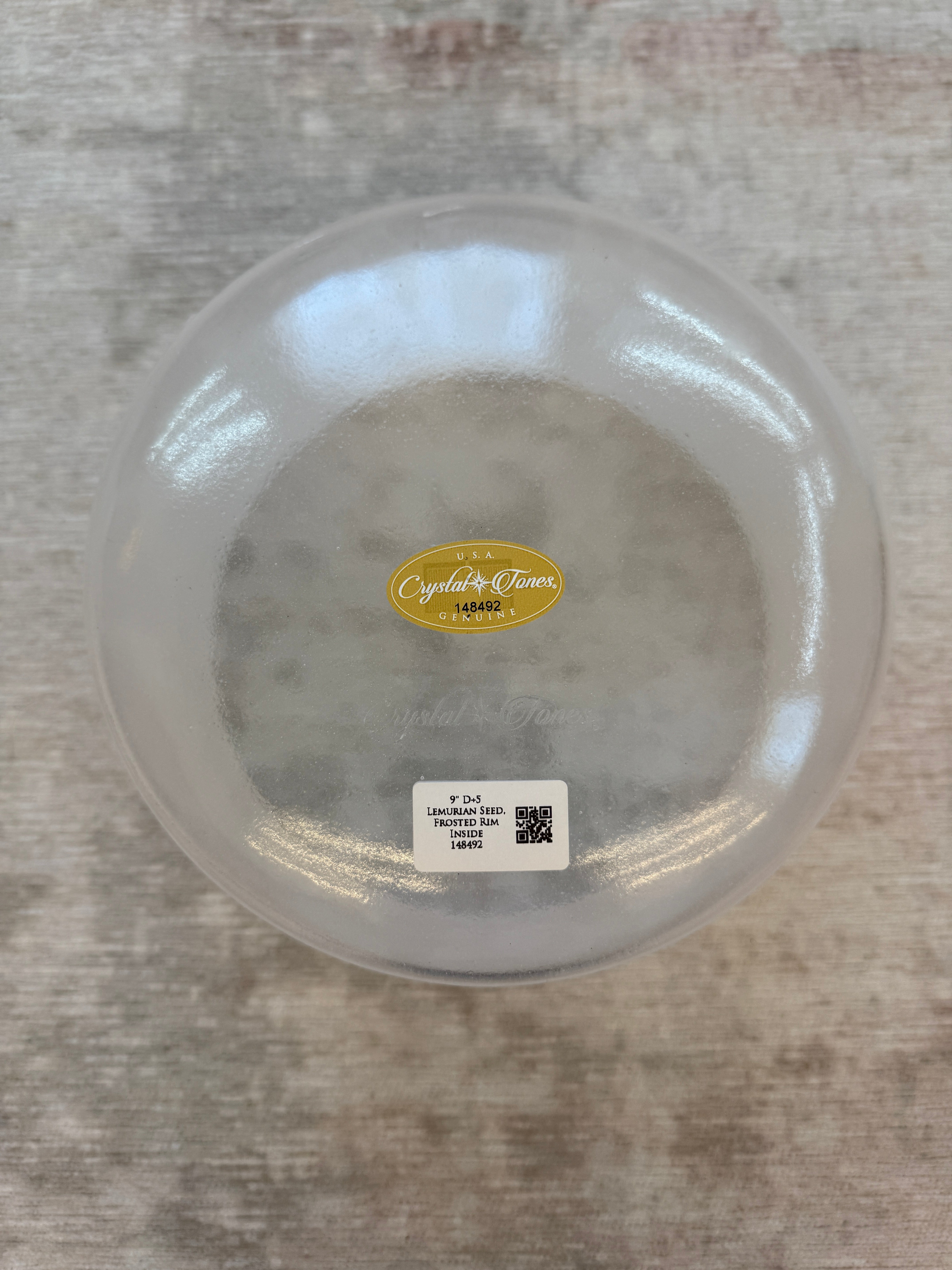 9" D+5 Lemurian Seed, Frosted Rim Inside 148492 Crystal Tones® Alchemy Singing Bowl