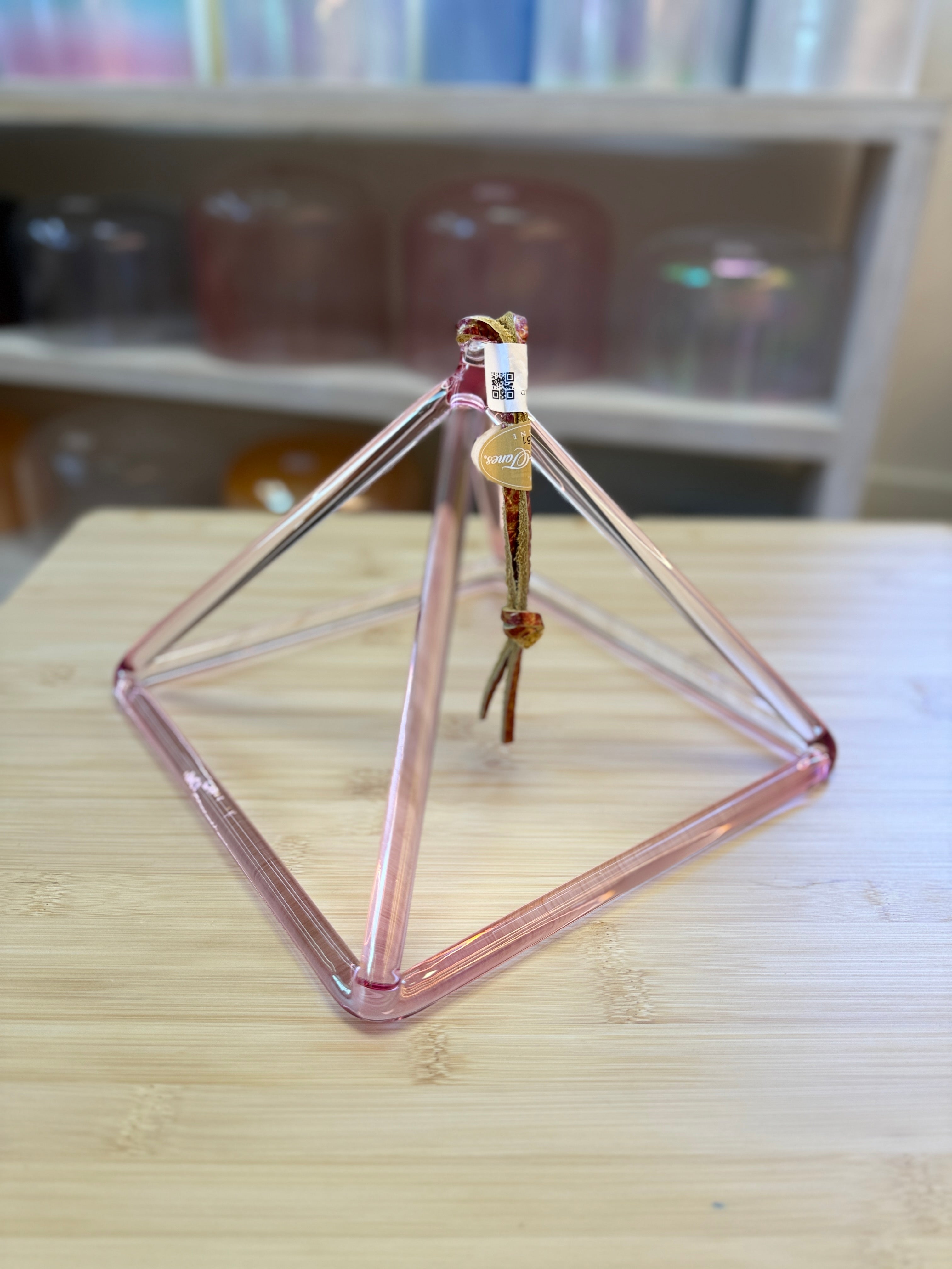 9" D#+5 Pink Aura Gold 155551 Crystal Tones® Alchemy Pyramid