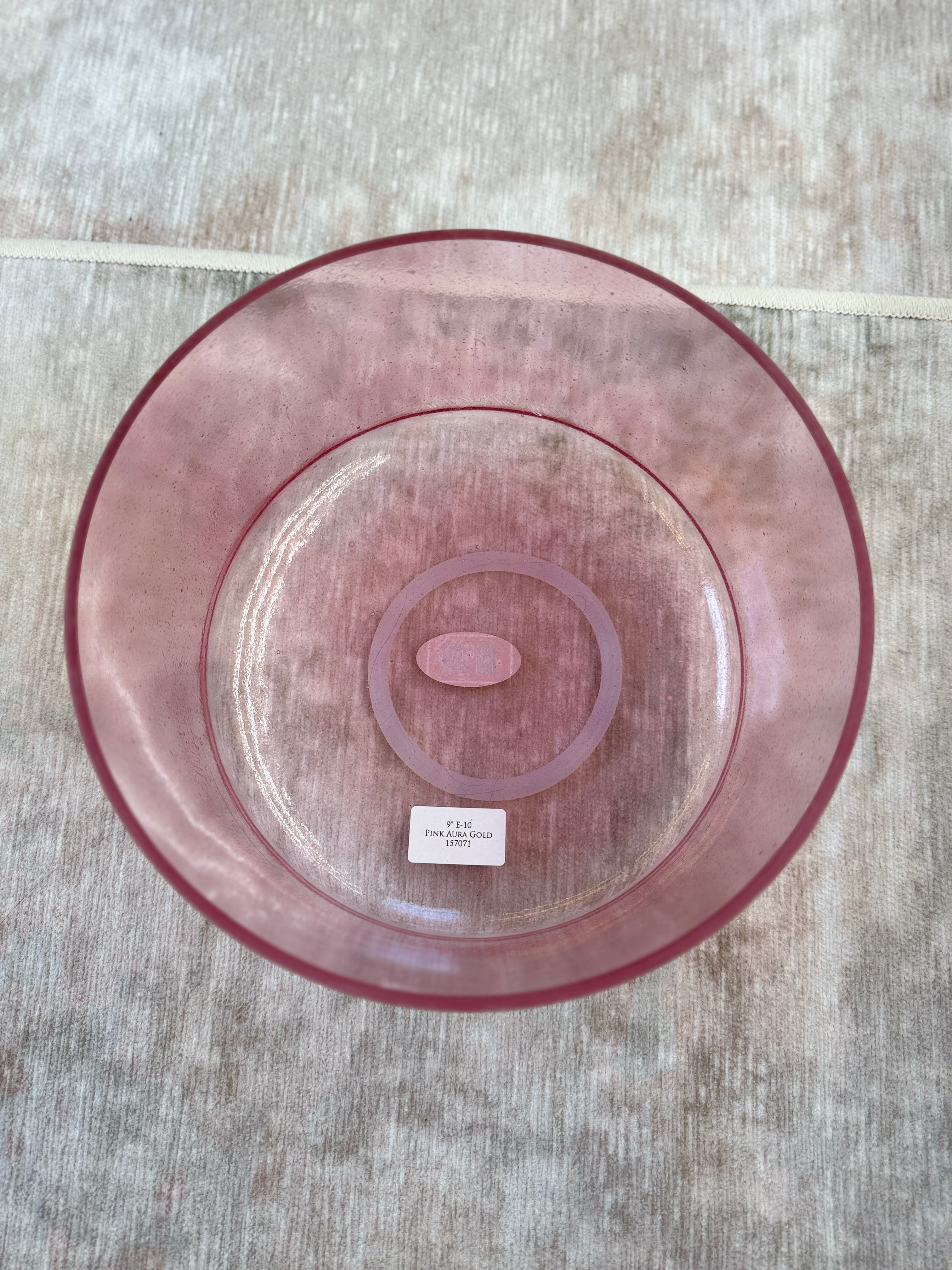 9" E-10 Pink Aura Gold 157071 Crystal Tones® Alchemy Singing Bowl