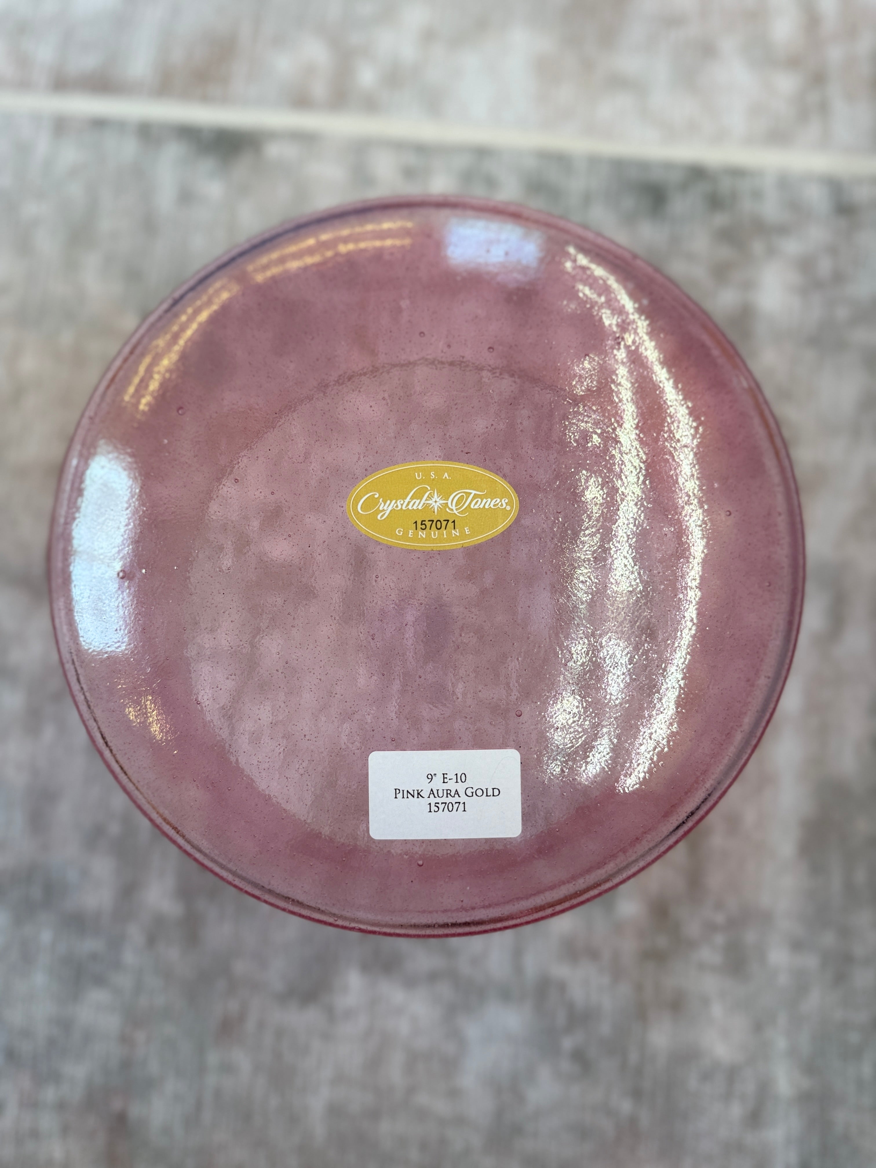 9" E-10 Pink Aura Gold 157071 Crystal Tones® Alchemy Singing Bowl